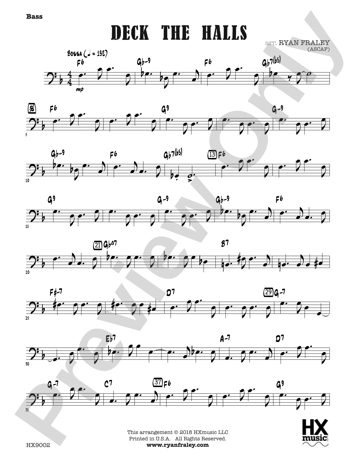 Deck the Halls: Bass