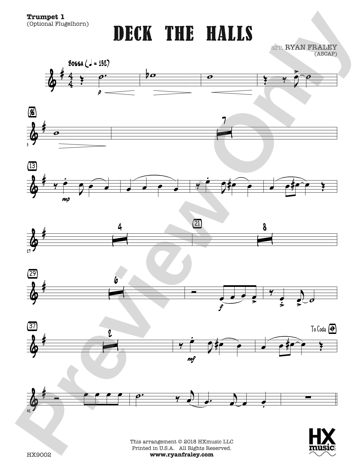 Deck the Halls: B-flat Trumpet 1 (Optional Flugelhorn)