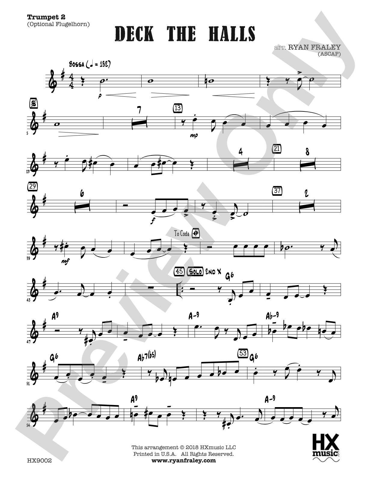 Deck the Halls: B-flat Trumpet 2 (Optional Flugelhorn)