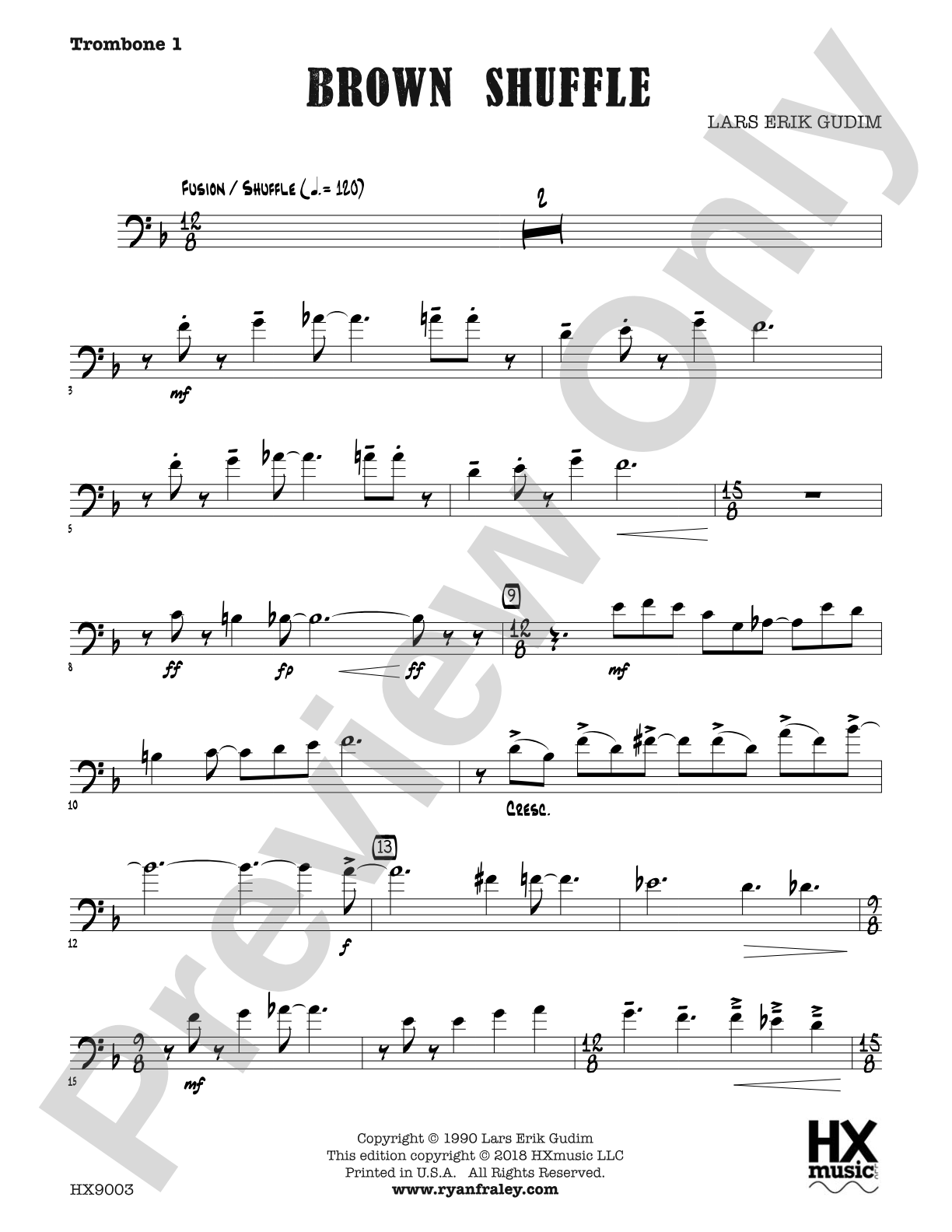 Brown Shuffle: Trombone 1