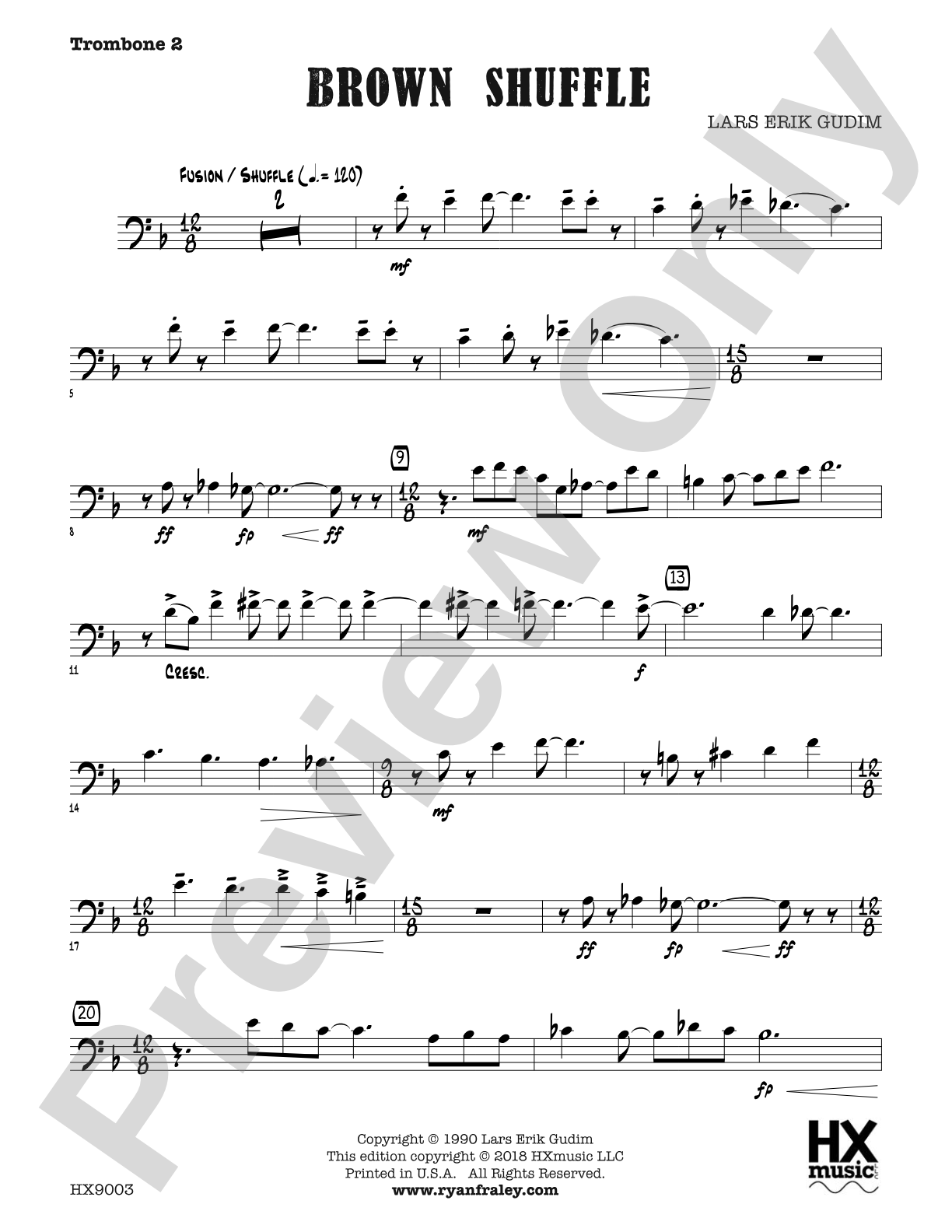 Brown Shuffle: Trombone 2