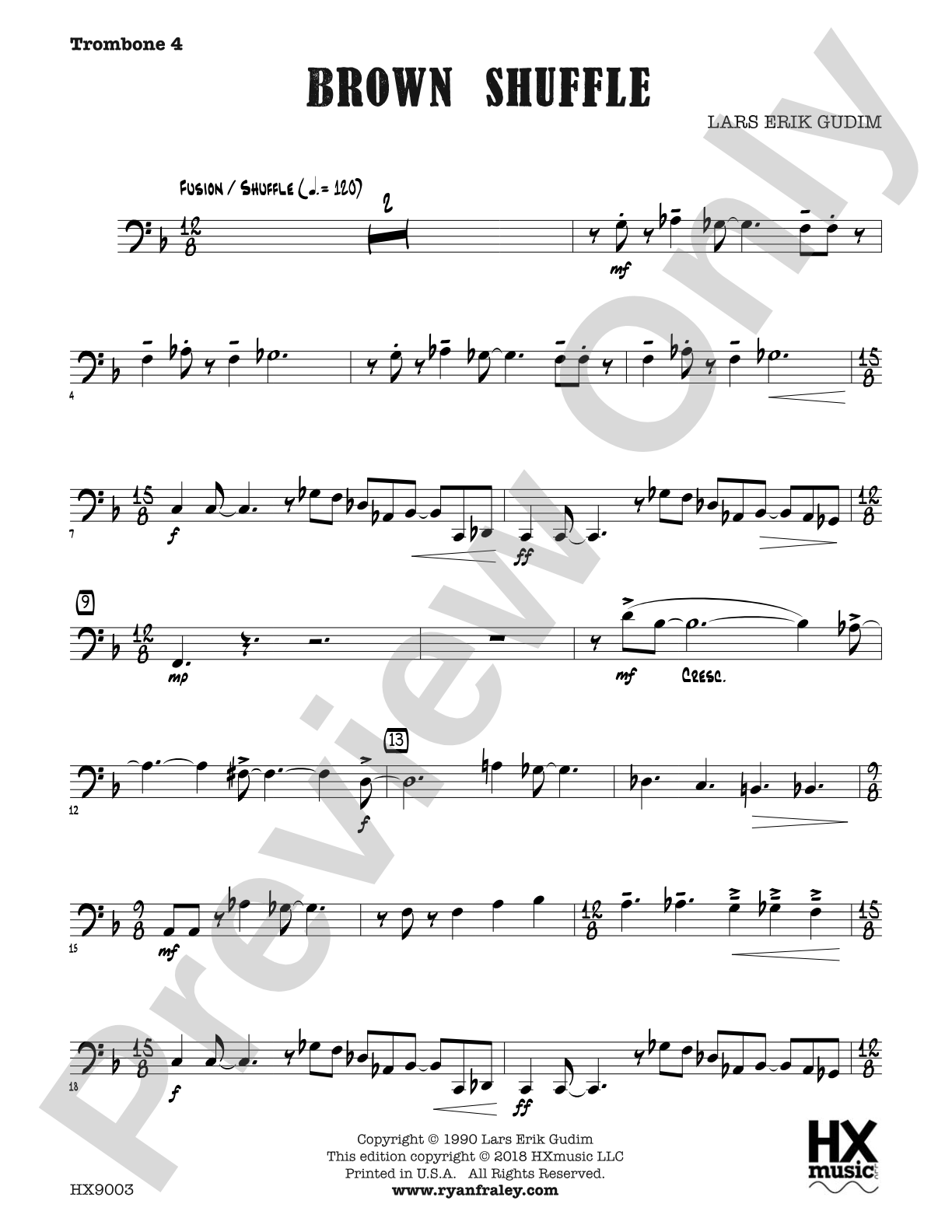 Brown Shuffle: Trombone 4