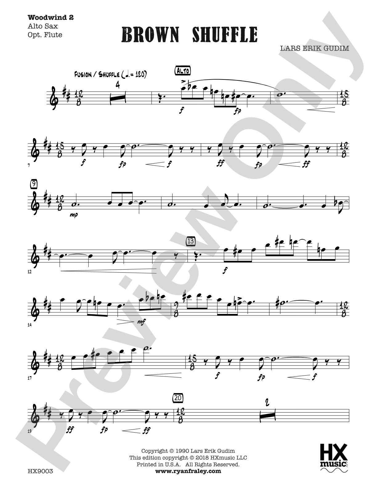 Brown Shuffle: Woodwinds 2