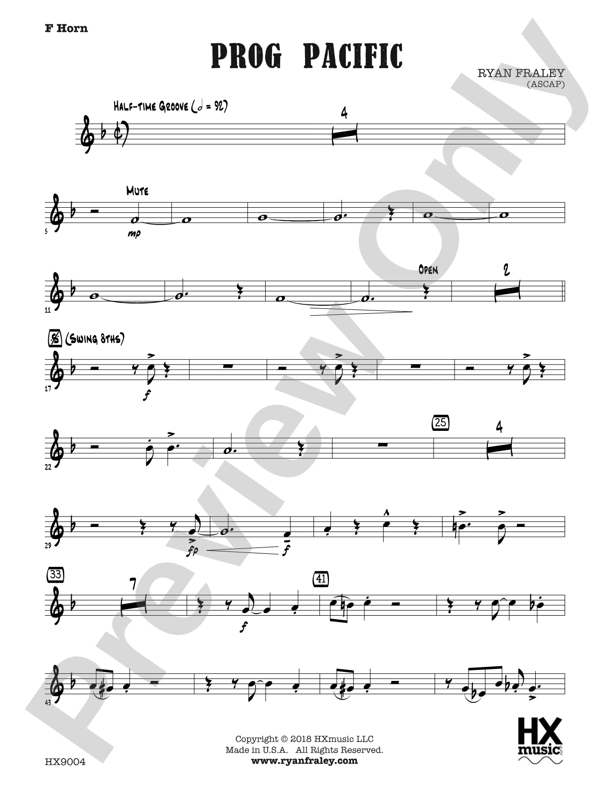 Prog Pacific: F Horn