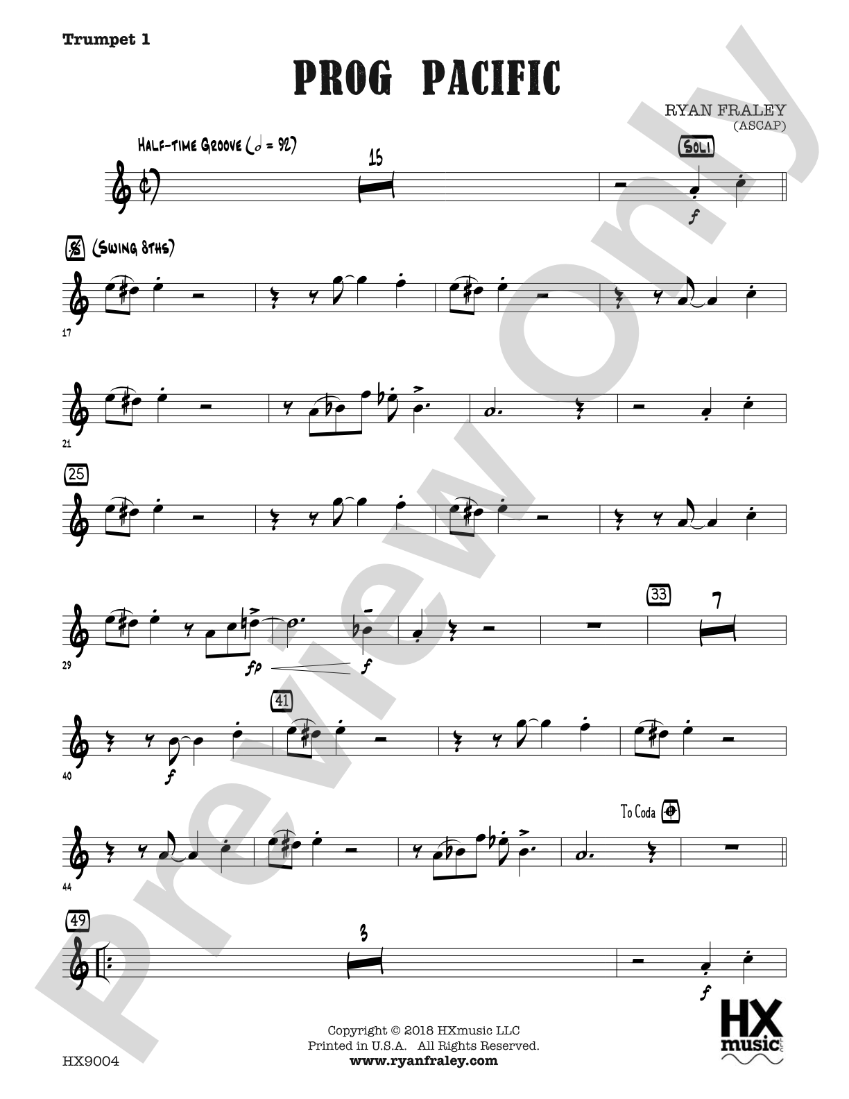 Prog Pacific: B-flat Trumpet 1