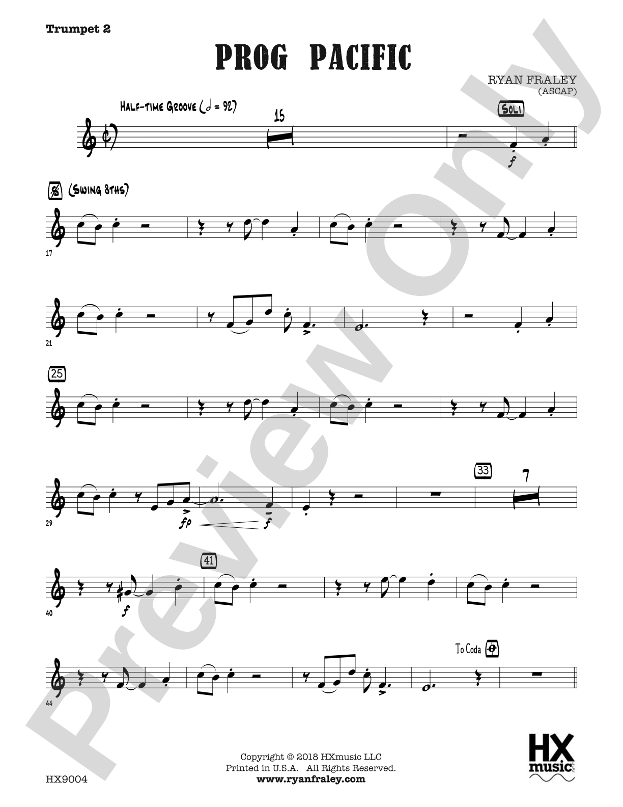Prog Pacific: B-flat Trumpet 2