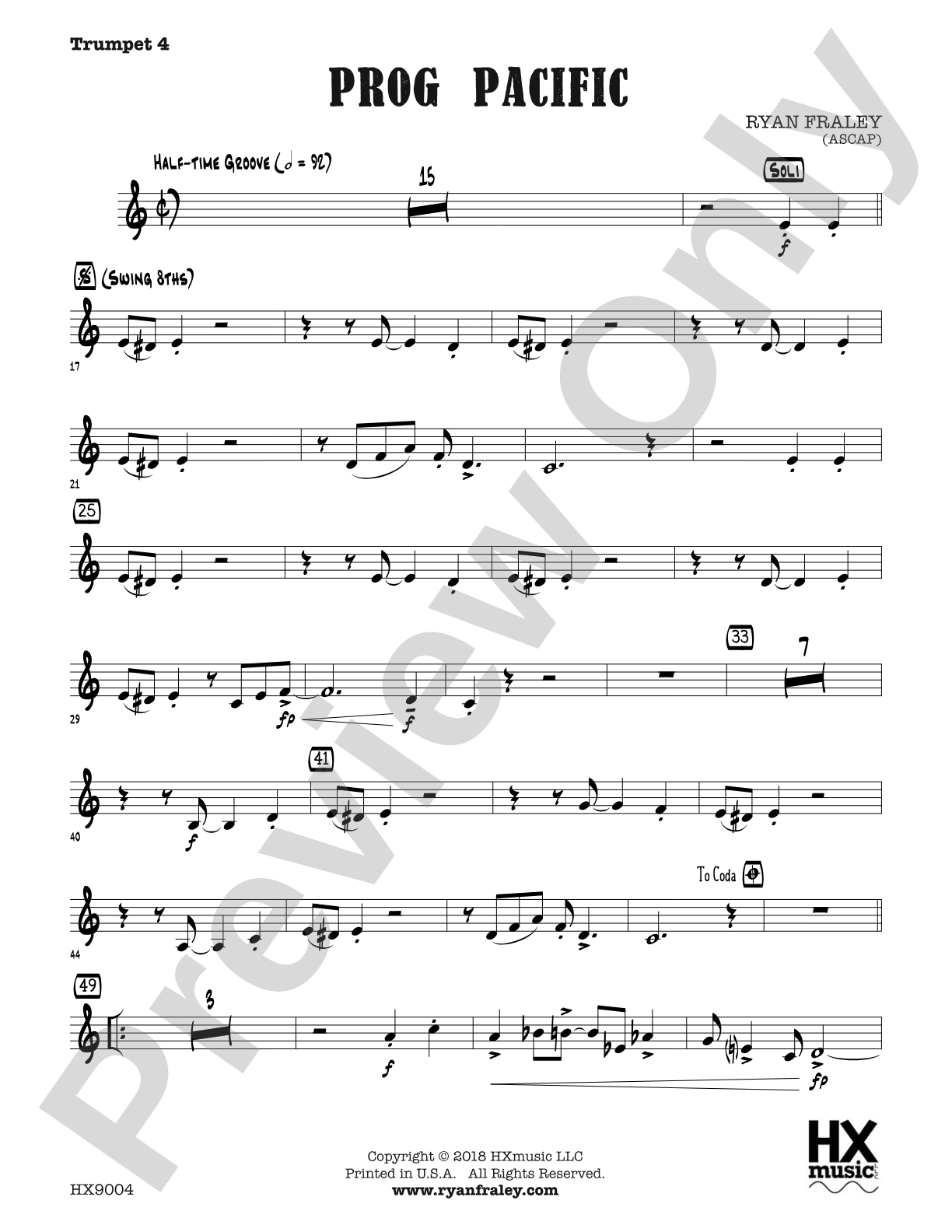 Prog Pacific: B-flat Trumpet 4