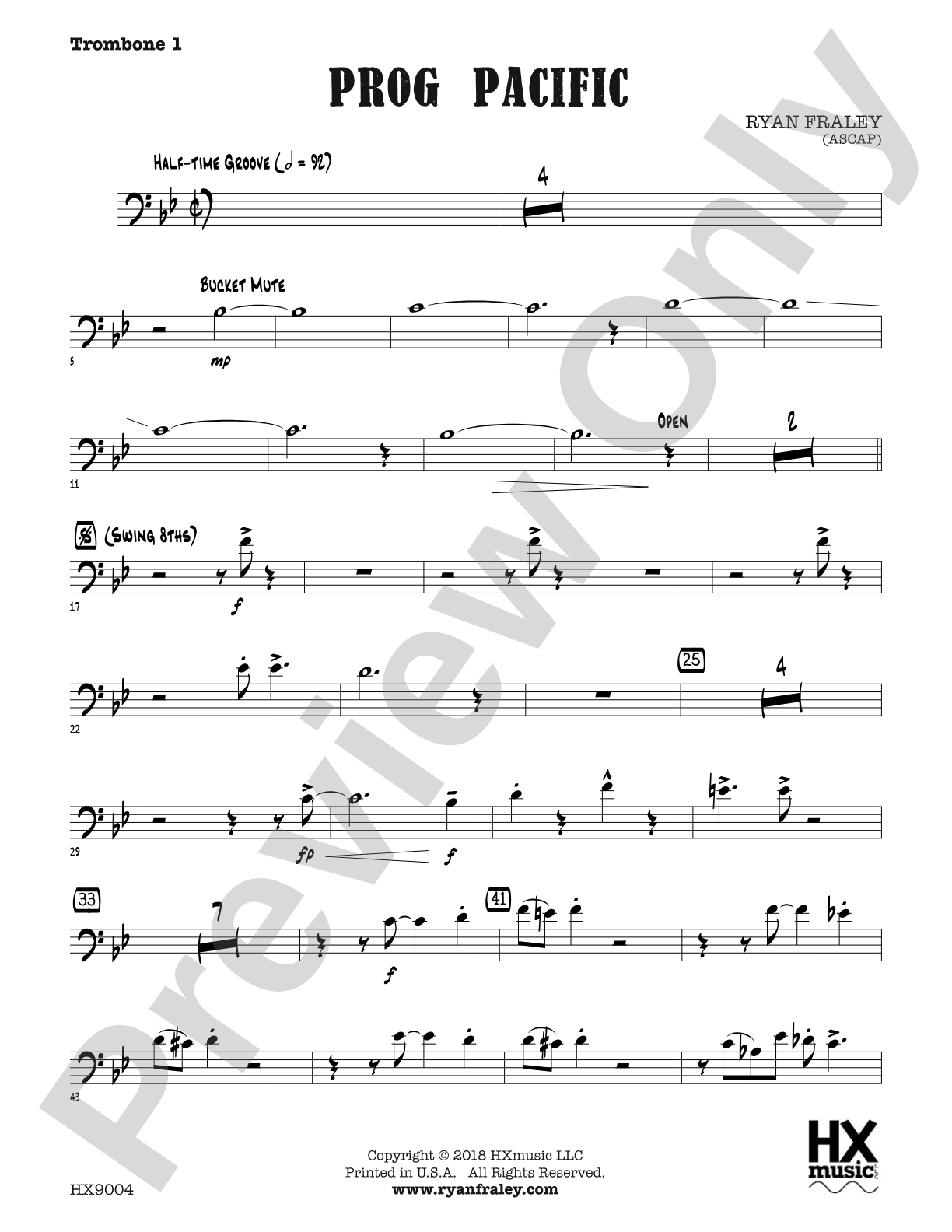 Prog Pacific: Trombone 1