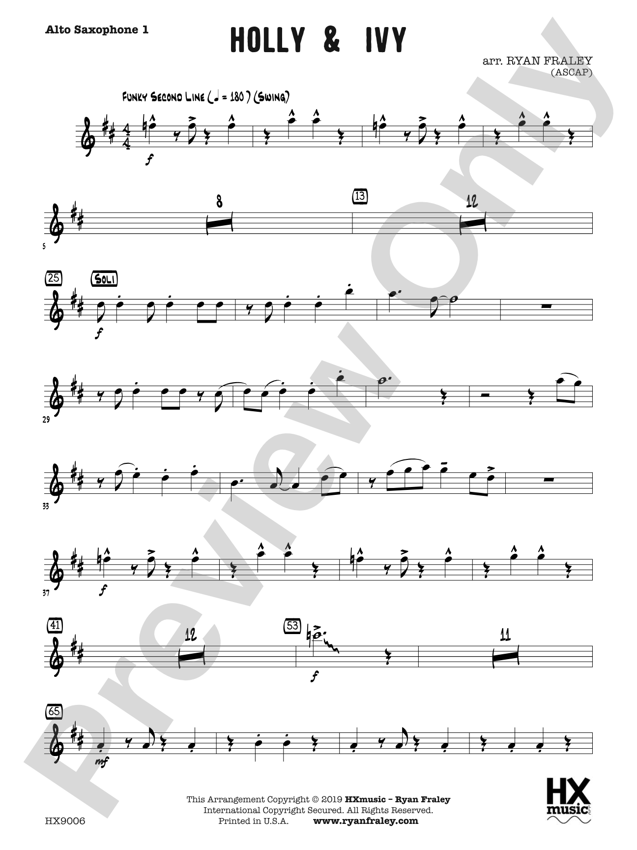 Holly & Ivy: E-flat Alto Saxophone 1