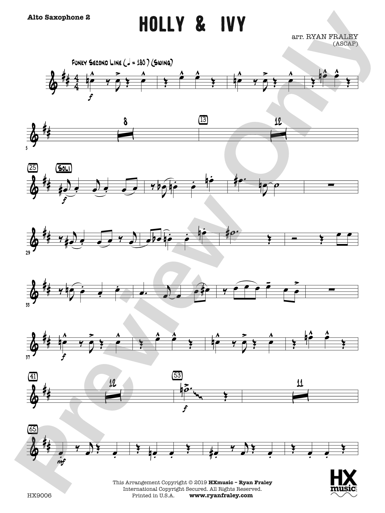 Holly & Ivy: E-flat Alto Saxophone 2