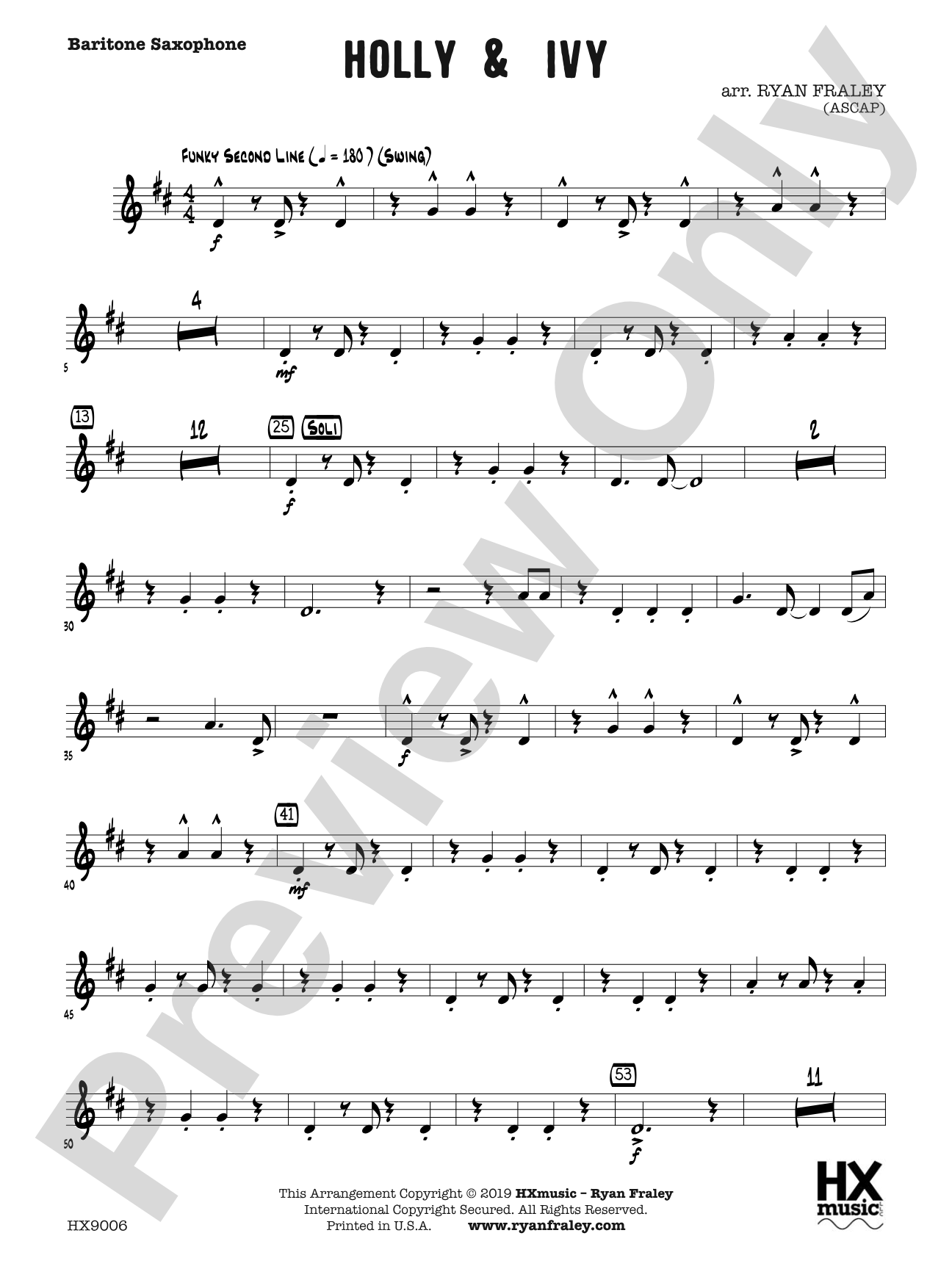 Holly & Ivy: E-flat Baritone Saxophone