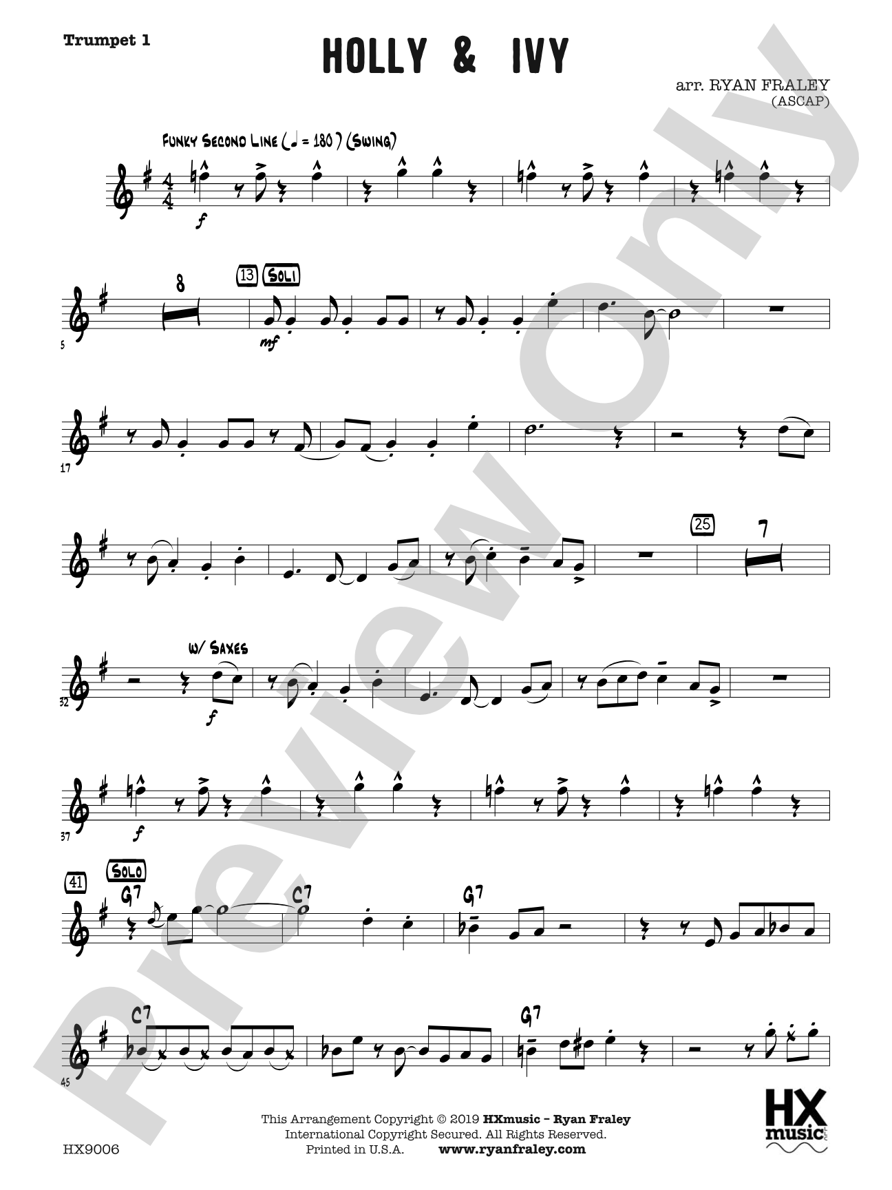 Holly & Ivy: B-flat Trumpet 1