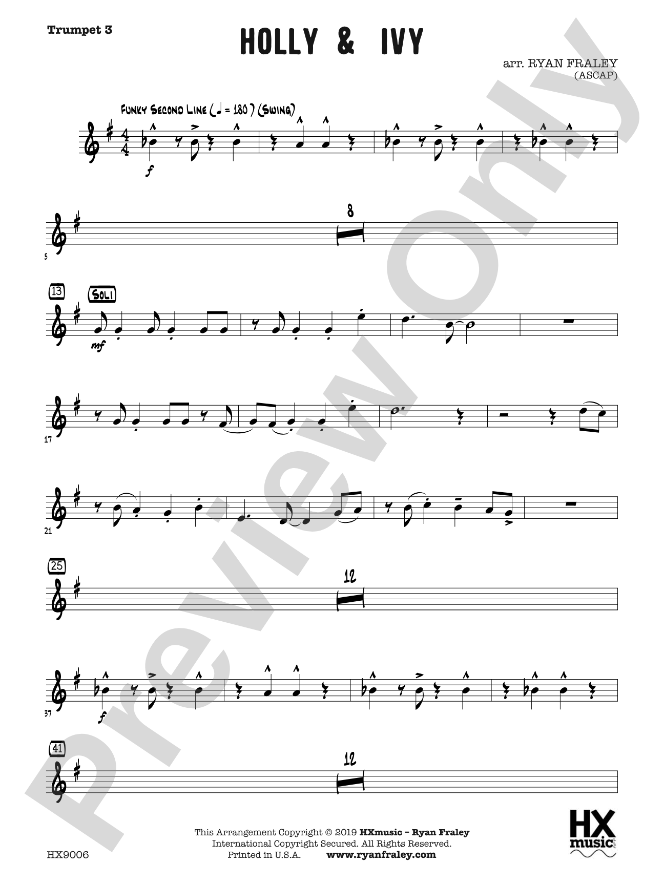 Holly & Ivy: B-flat Trumpet 3