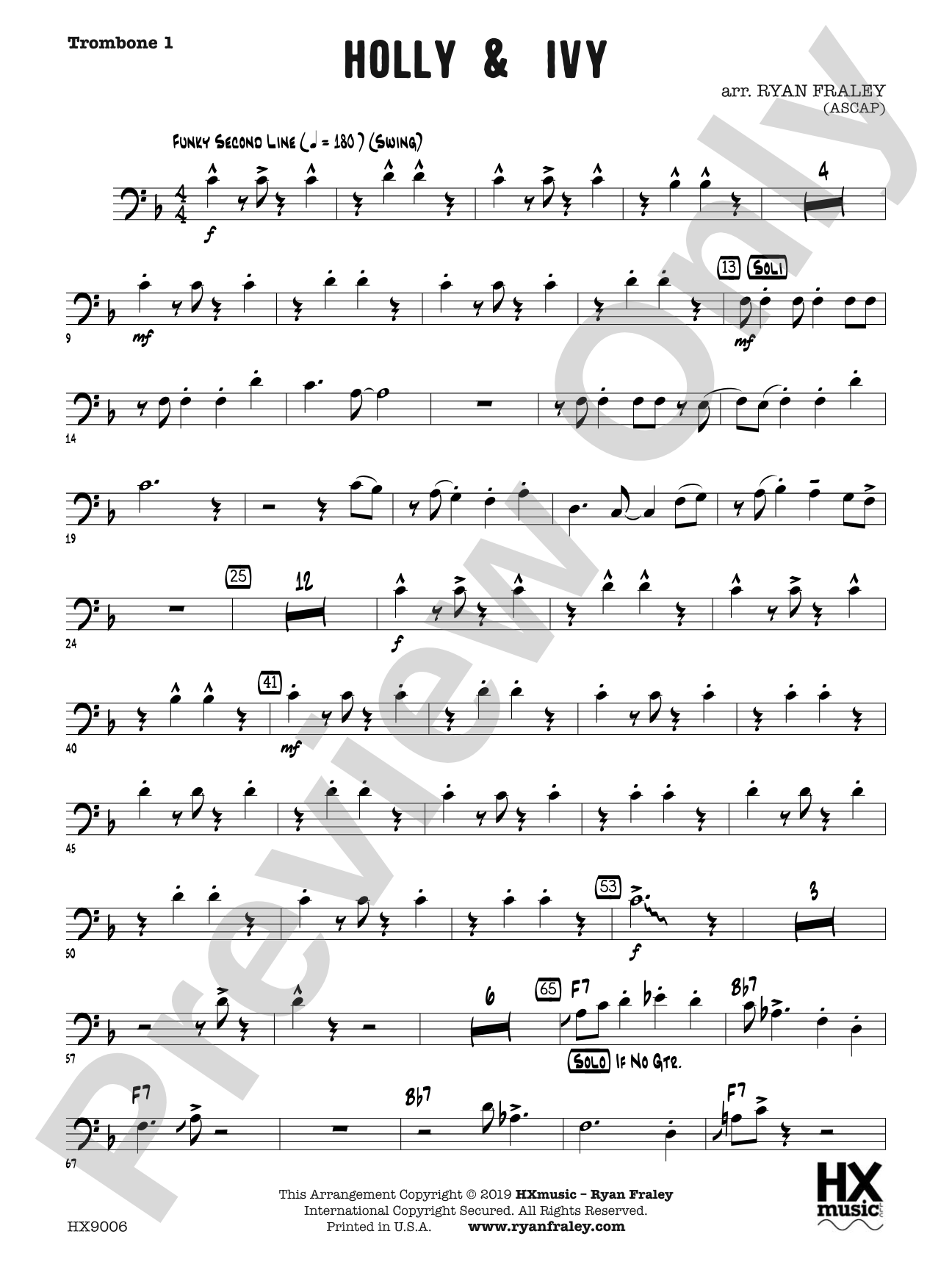 Holly & Ivy: Trombone 1