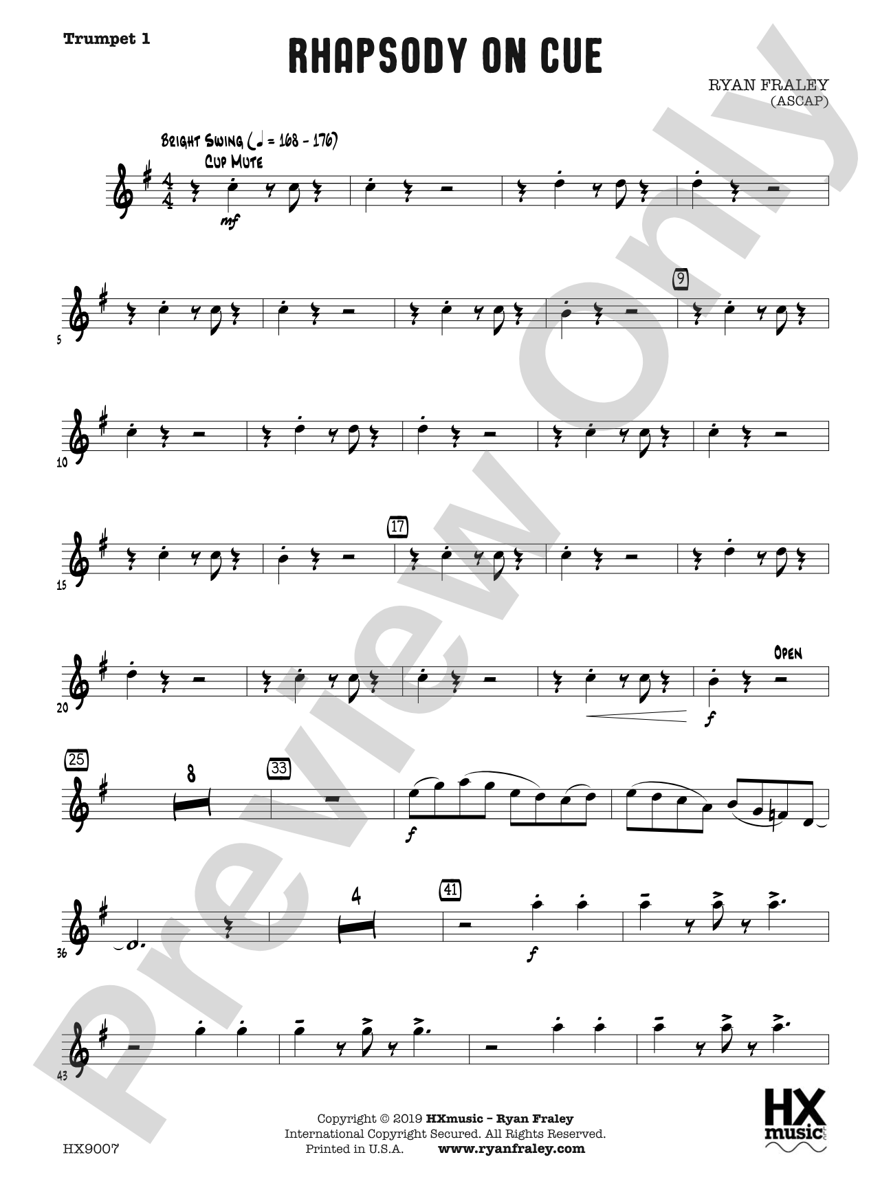 Rhapsody on Cue: B-flat Trumpet 1