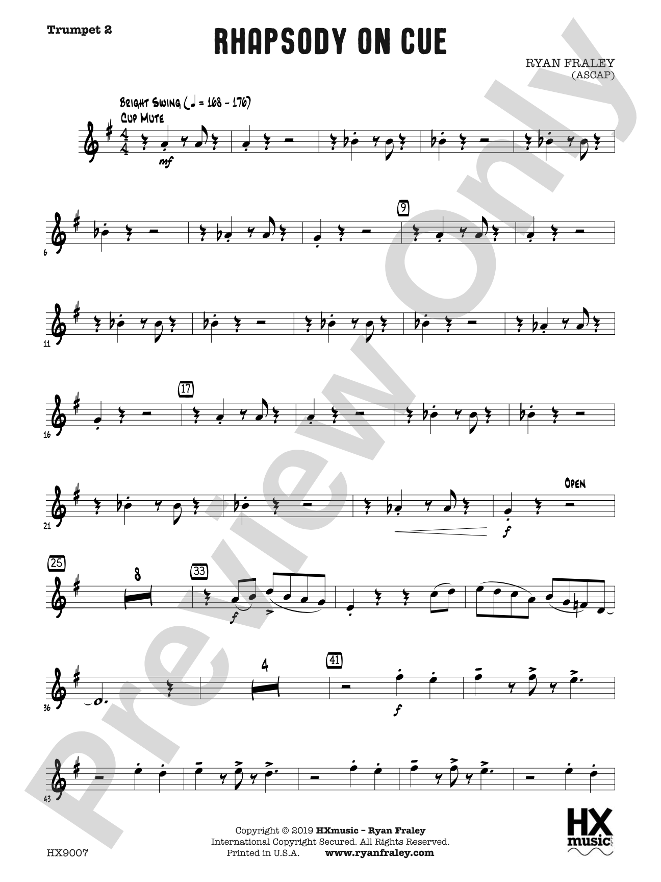 Rhapsody on Cue: B-flat Trumpet 2