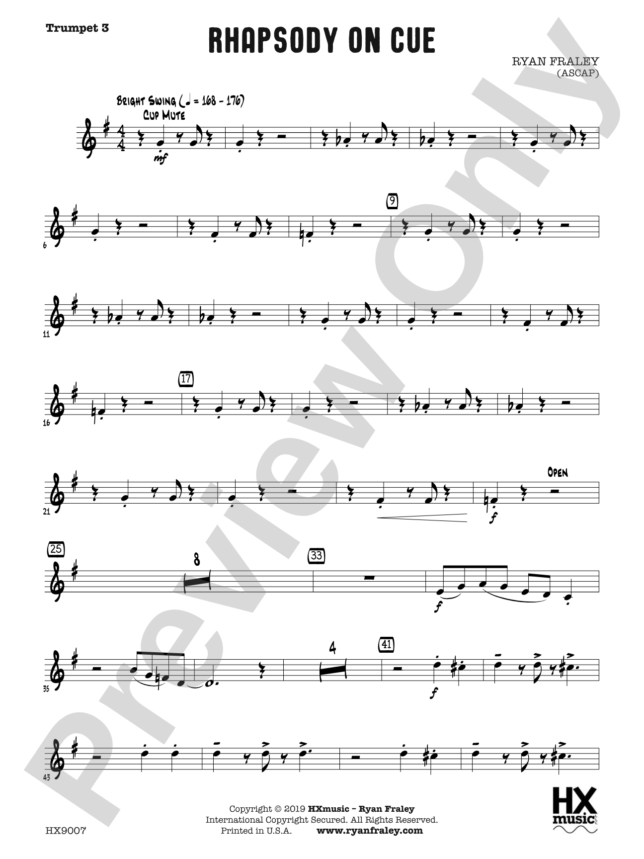 Rhapsody on Cue: B-flat Trumpet 3