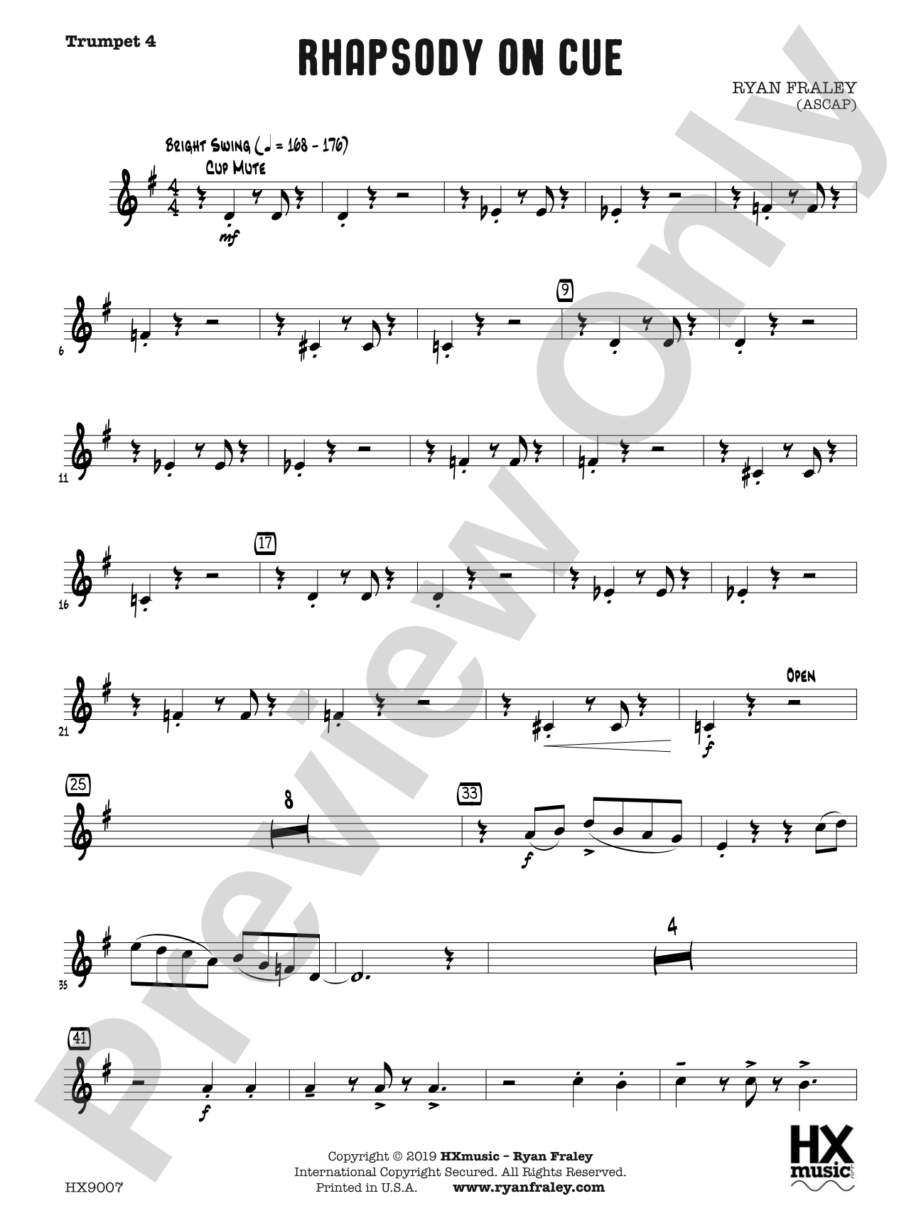 Rhapsody on Cue: B-flat Trumpet 4