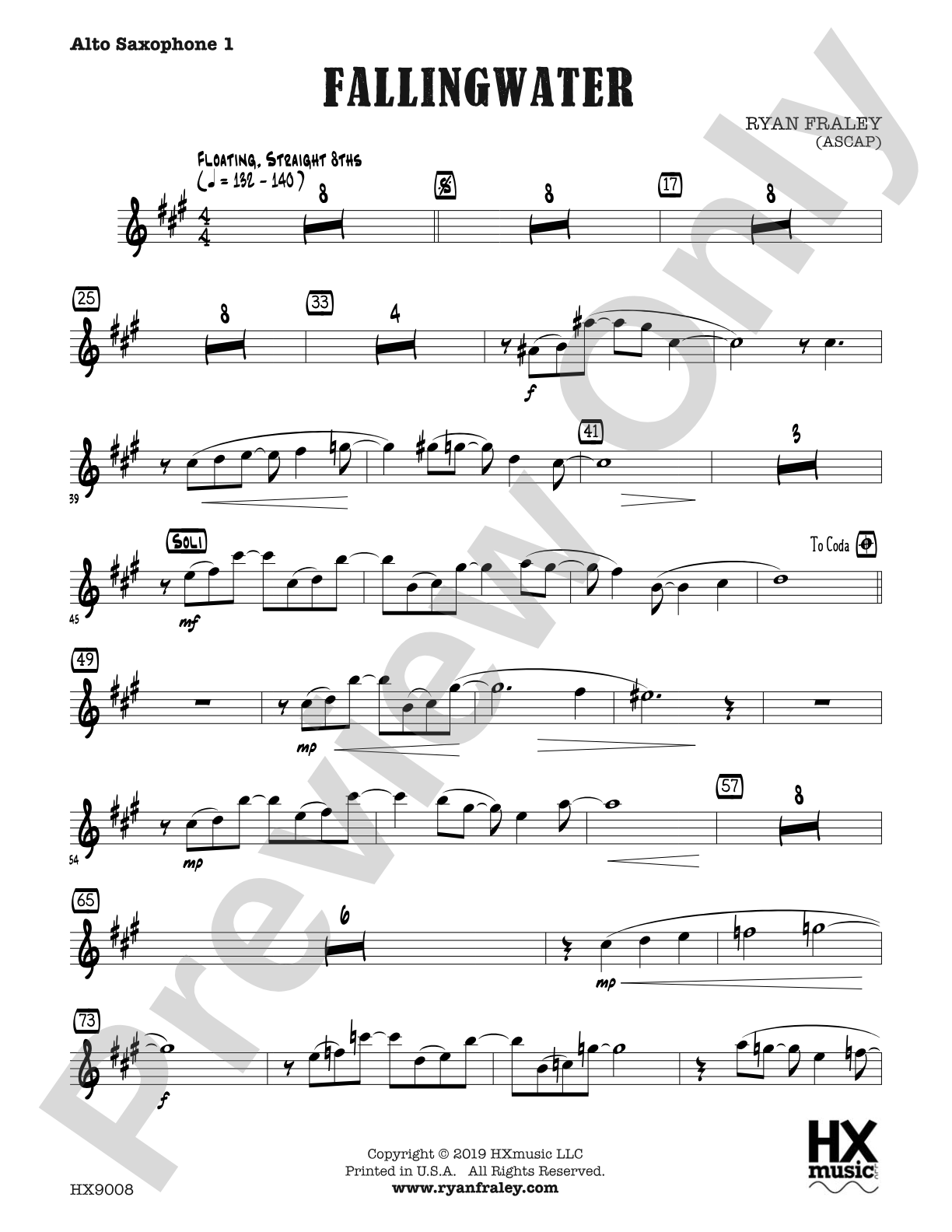 Fallingwater: E-flat Alto Saxophone 1