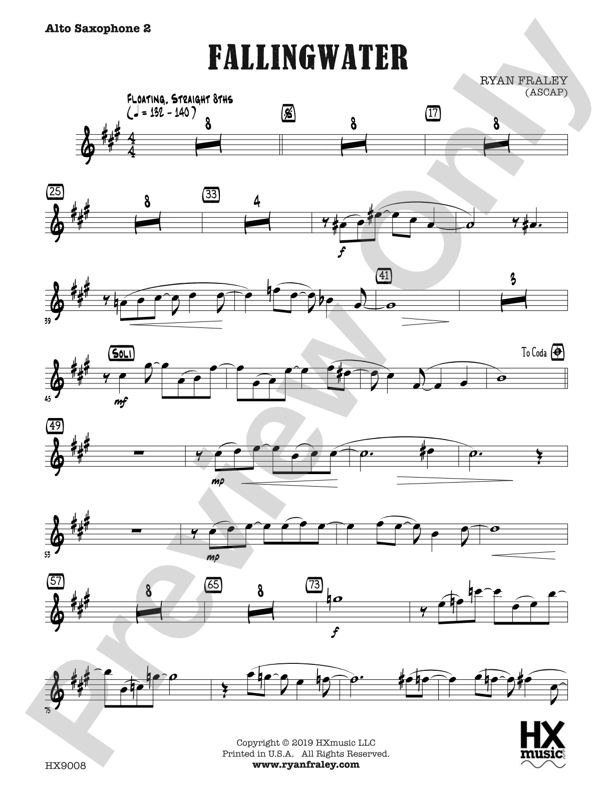 Fallingwater: E-flat Alto Saxophone 2