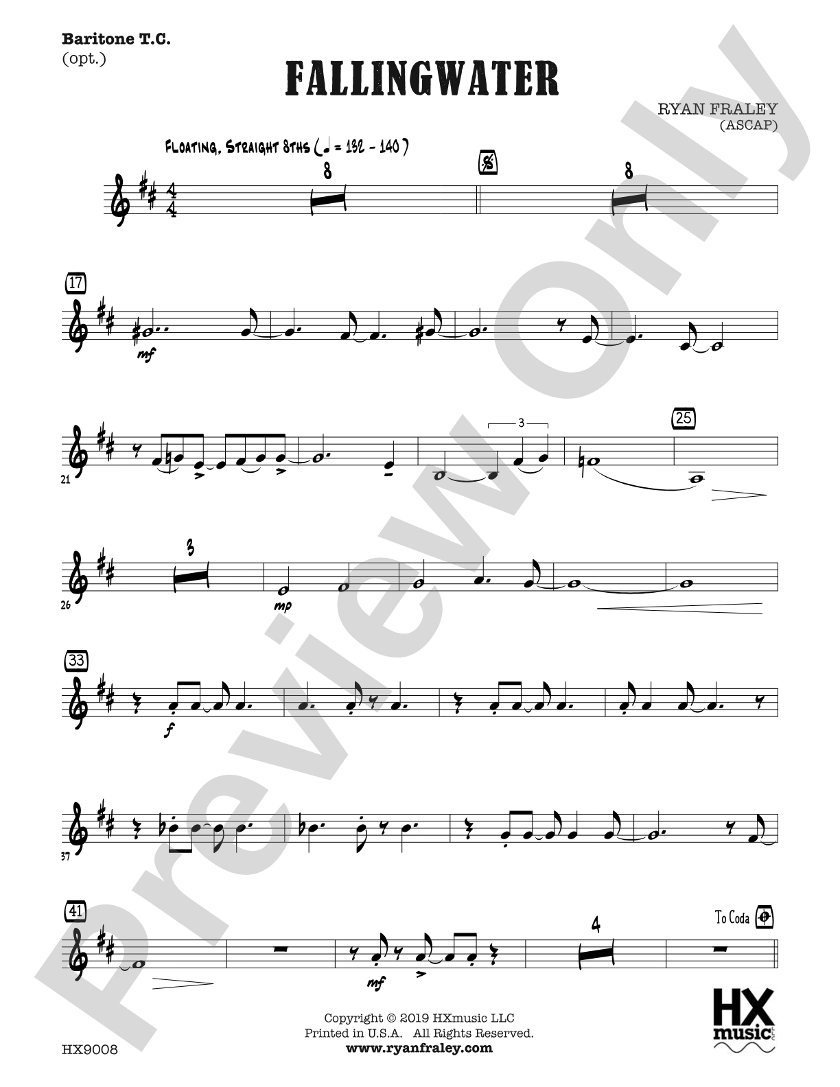 Fallingwater: Optional B-flat Baritone T.C.