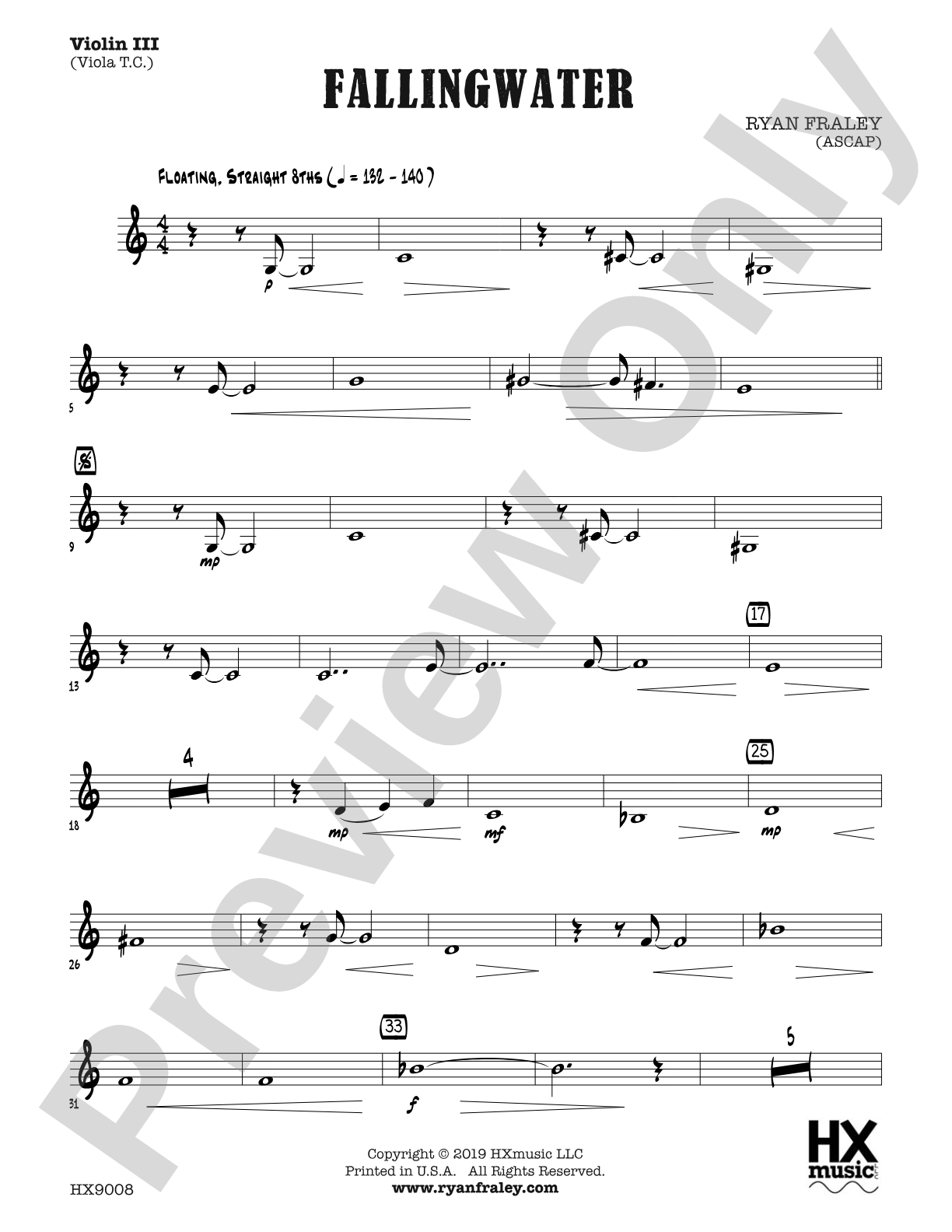 Fallingwater: Optional Violin 3 (Viola T.C.)