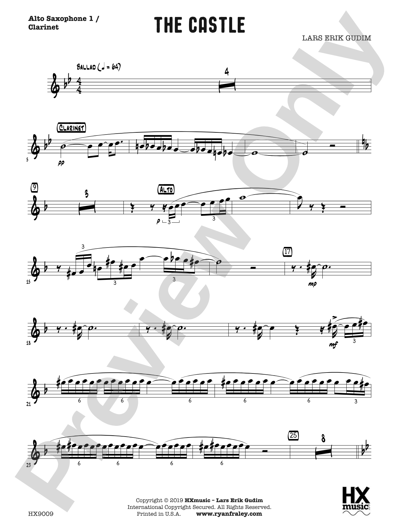 The Castle: E-flat Alto Saxophone 1 / B-flat Clarinet