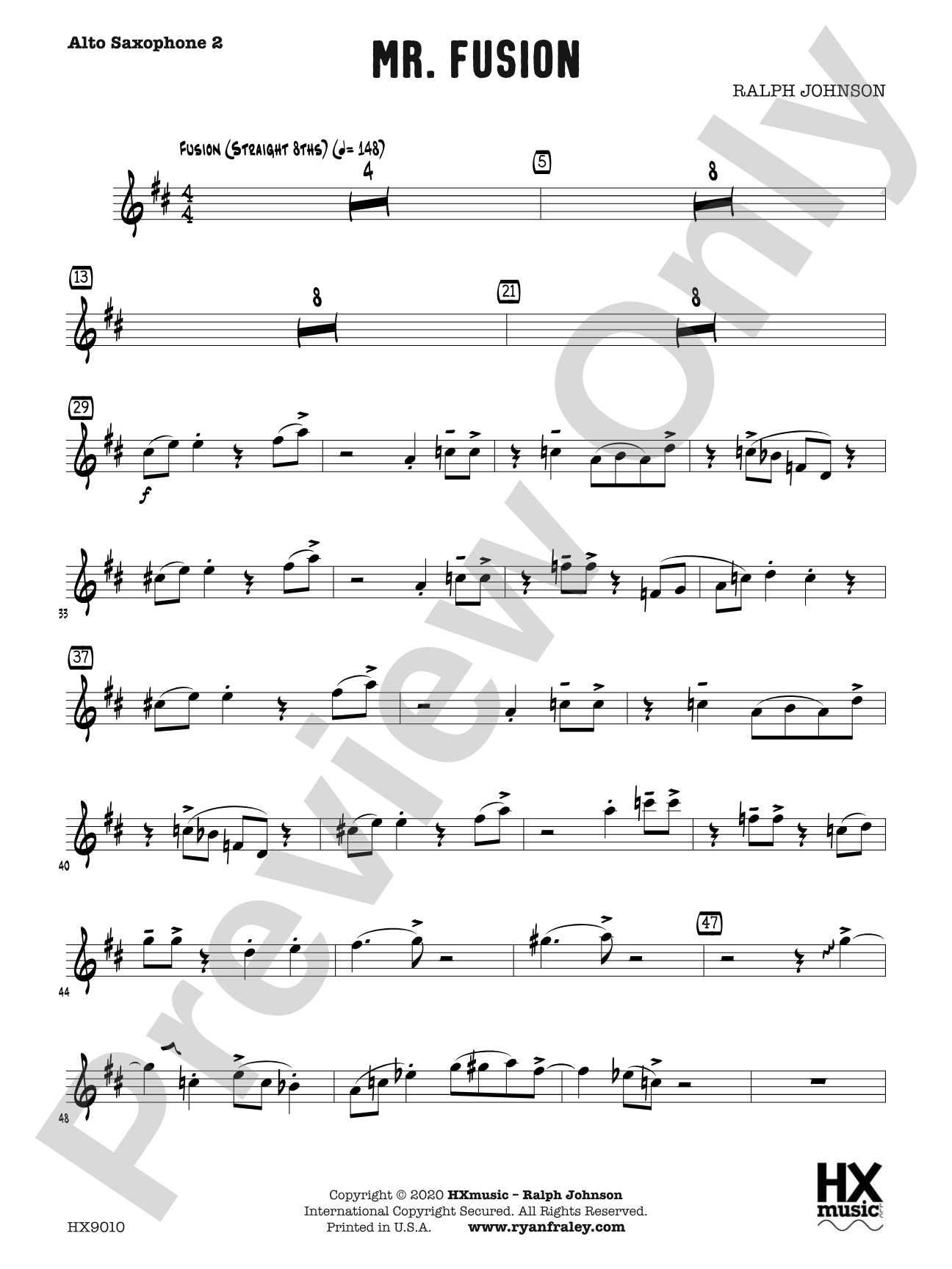 Mr. Fusion: E-flat Alto Saxophone 2