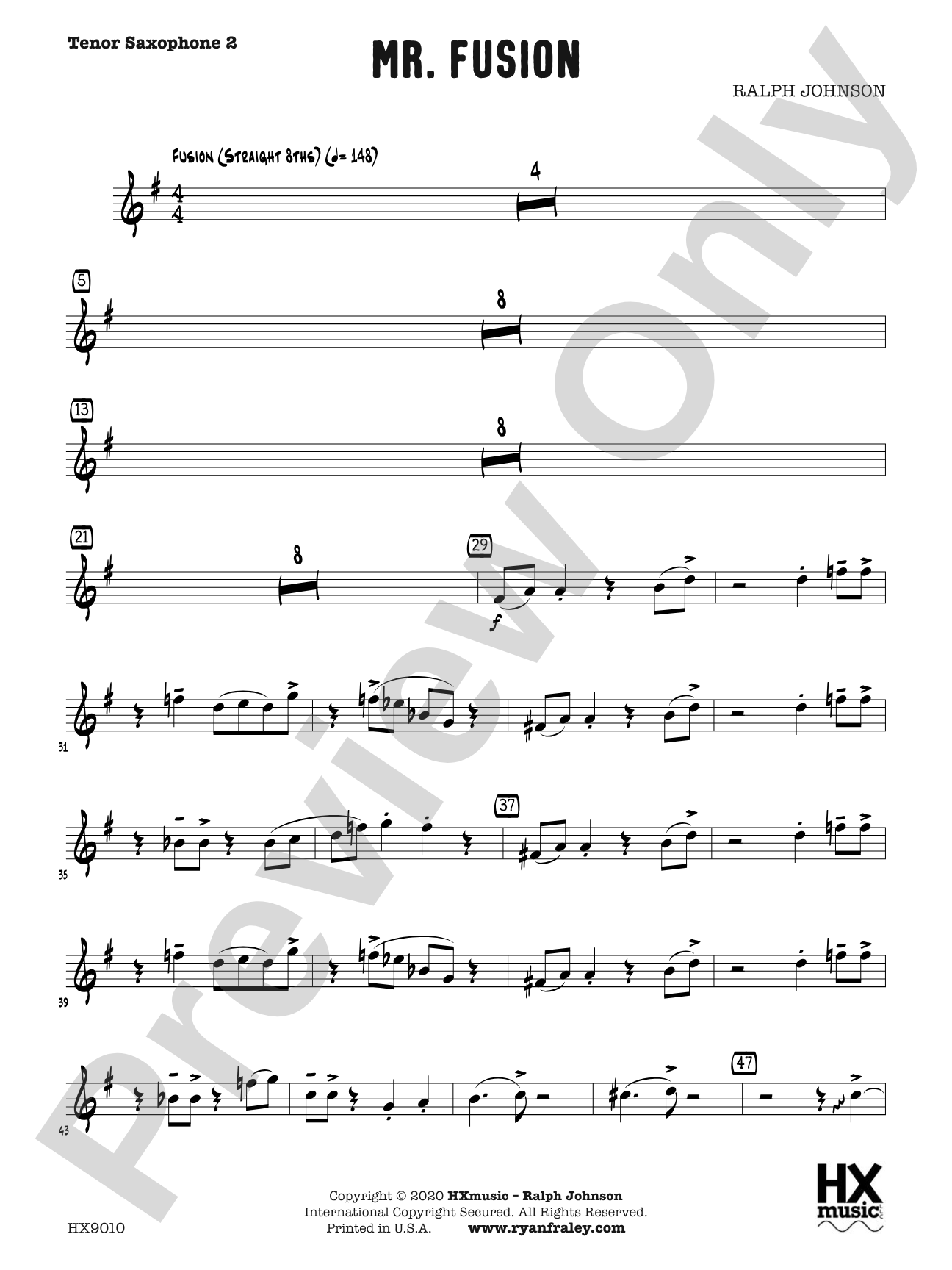 Mr. Fusion: B-flat Tenor Saxophone 2