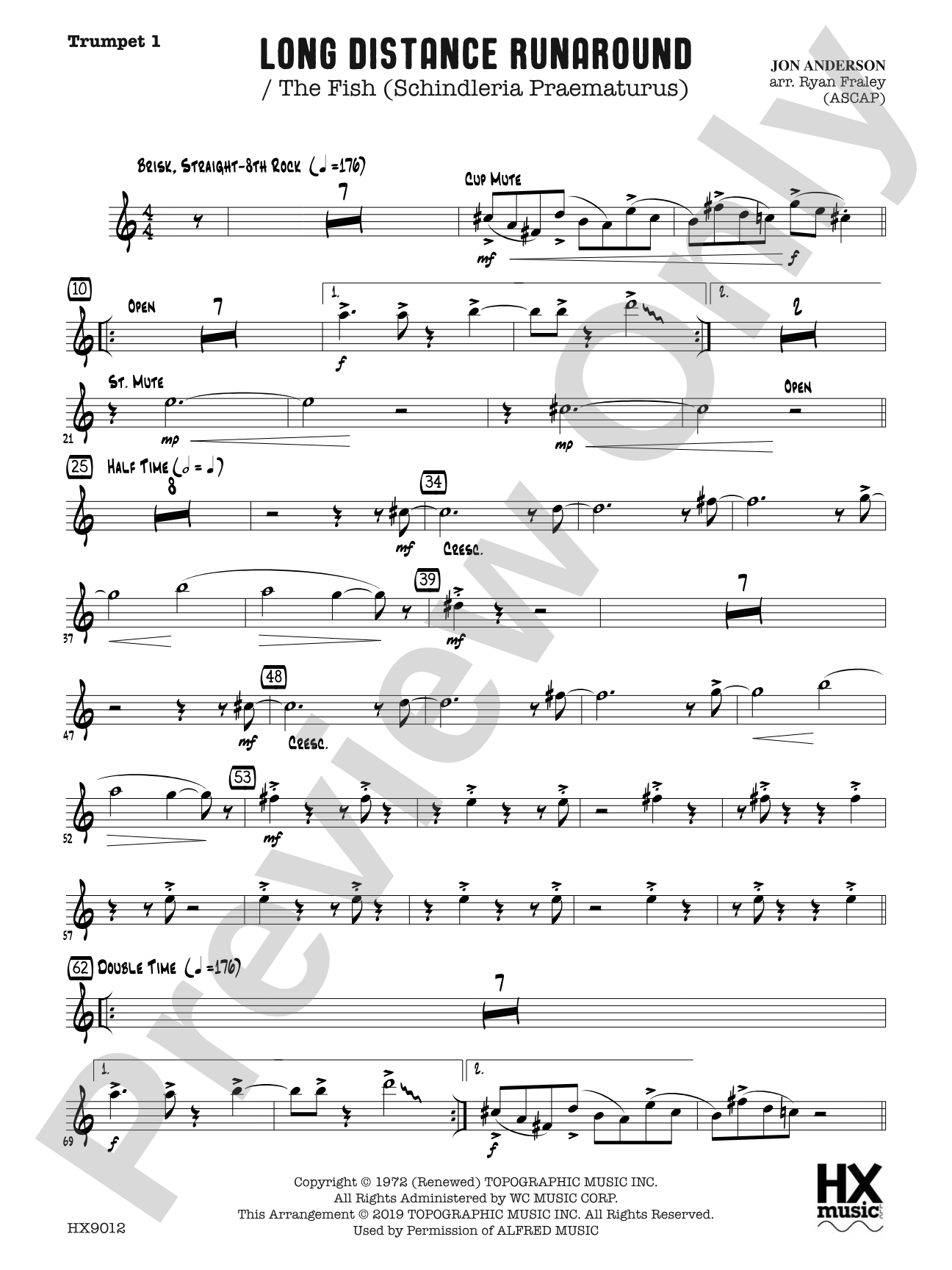 Long Distance Runaround: B-flat Trumpet 1