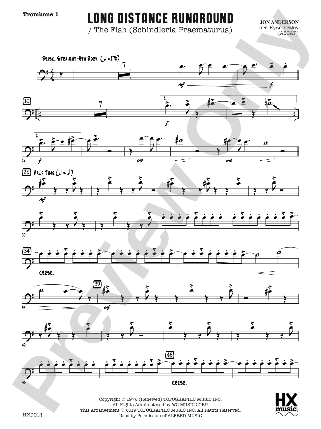 Long Distance Runaround: Trombone 1
