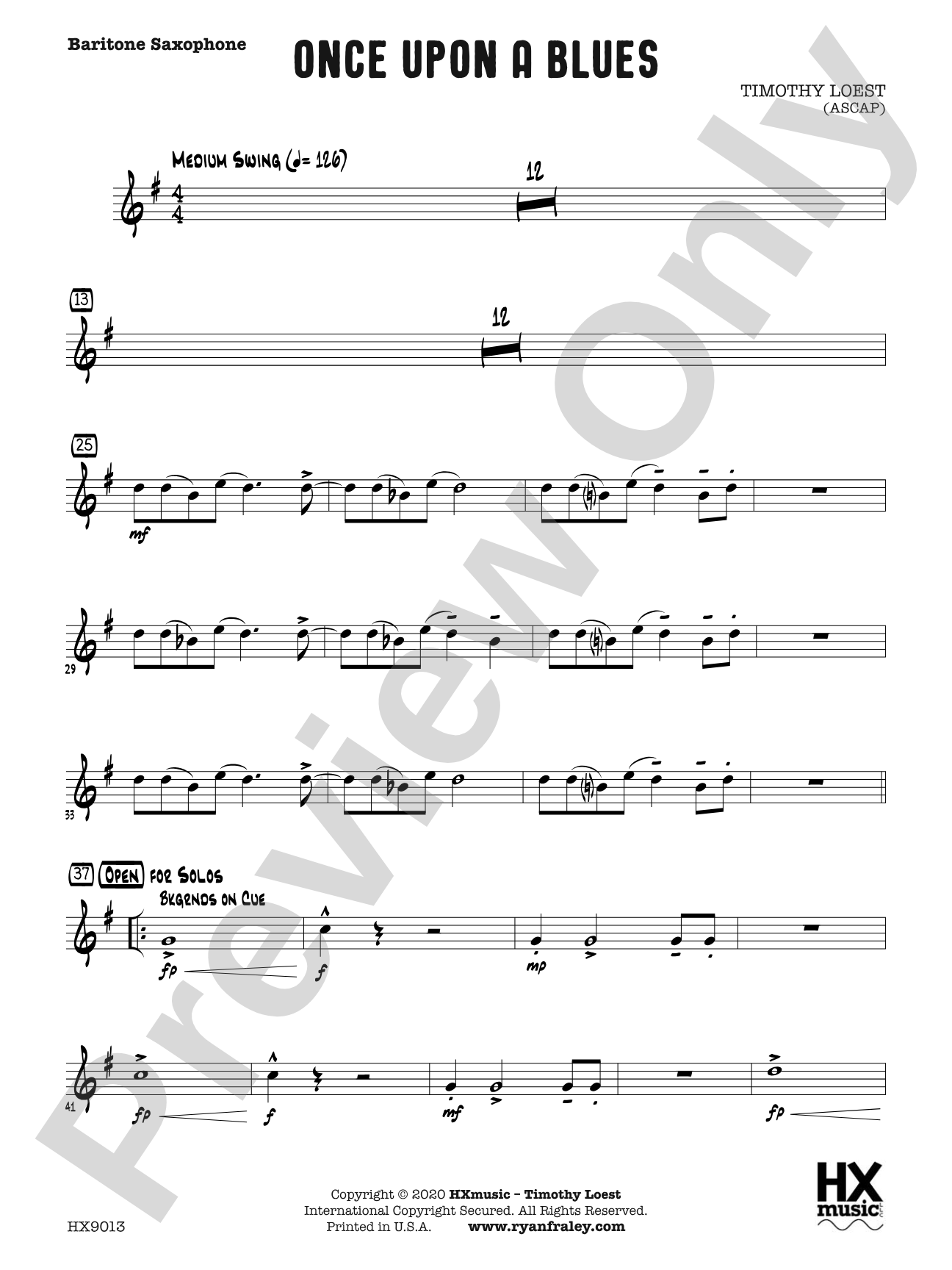 Once Upon a Blues: E-flat Baritone Saxophone