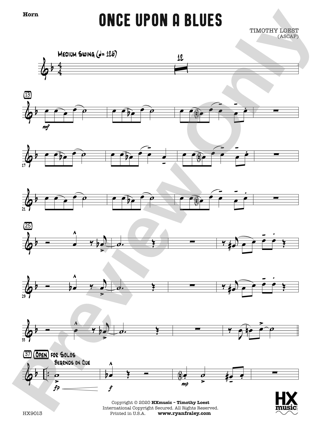 Once Upon a Blues: F Horn