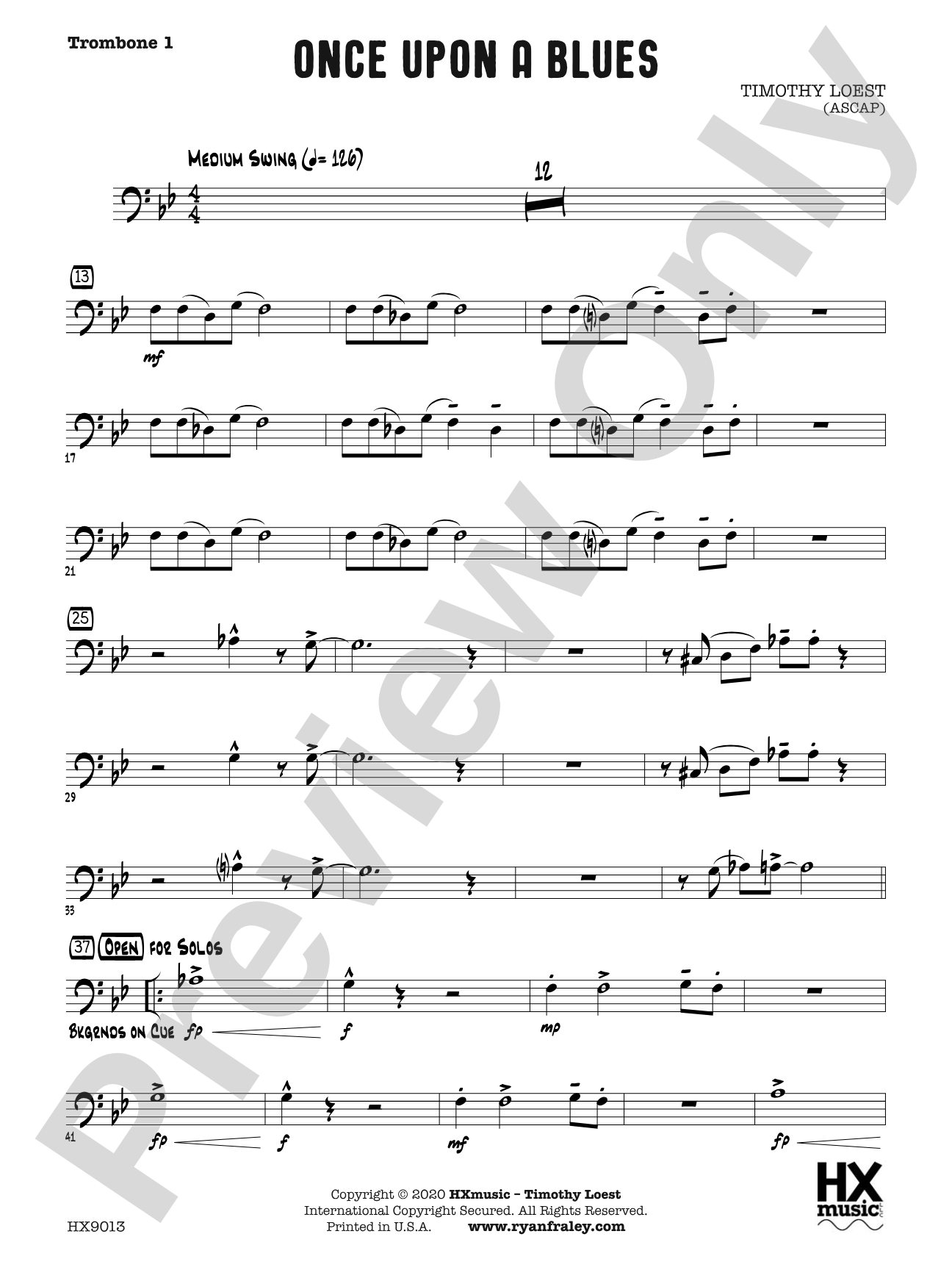Once Upon a Blues: Trombone 1