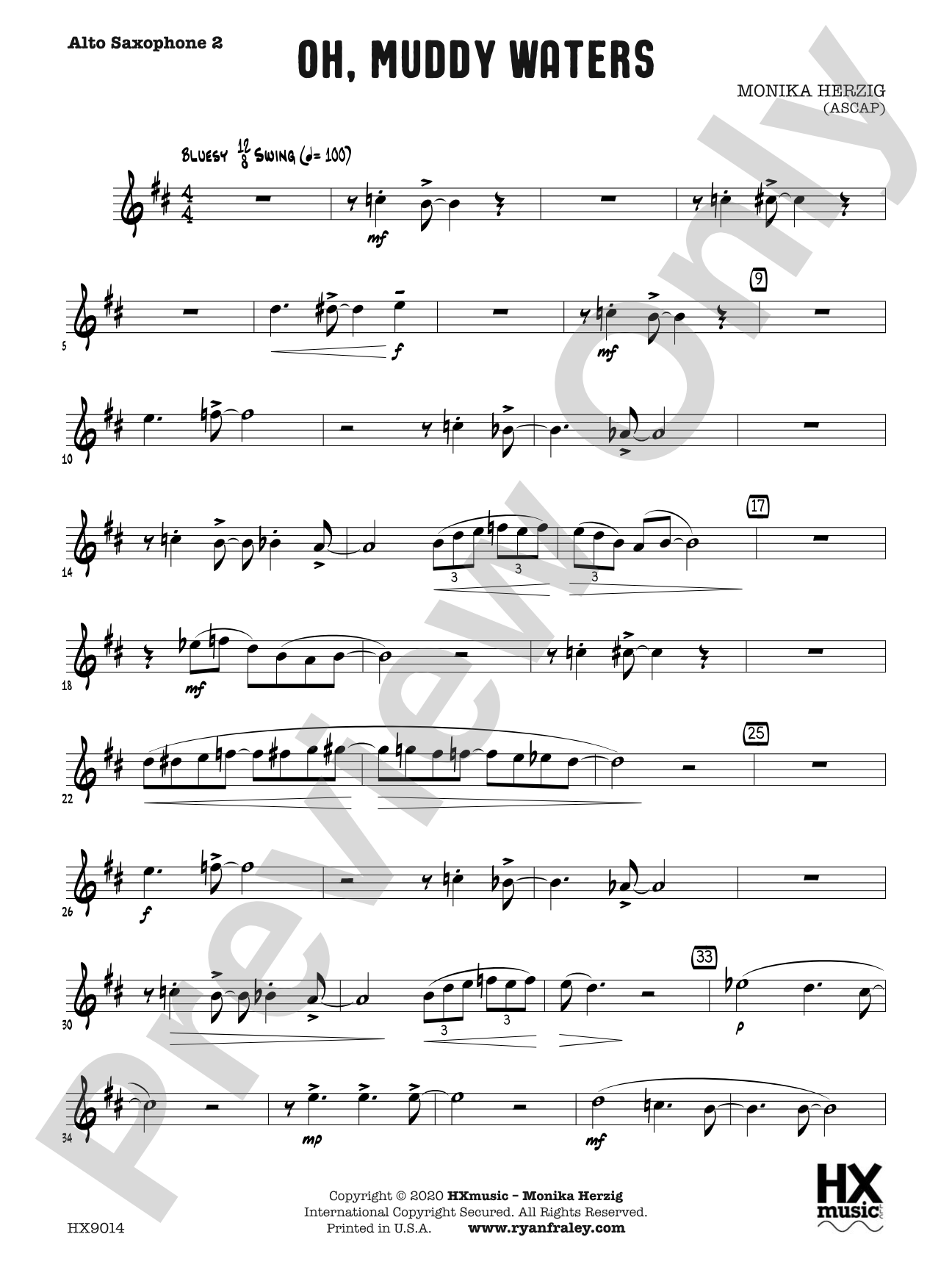 Oh, Muddy Waters: E-flat Alto Saxophone 2