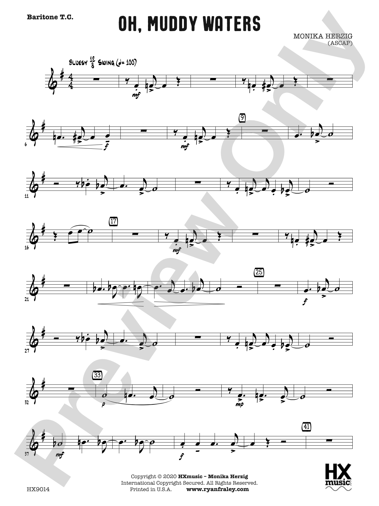 Oh, Muddy Waters: B-flat Baritone T.C.