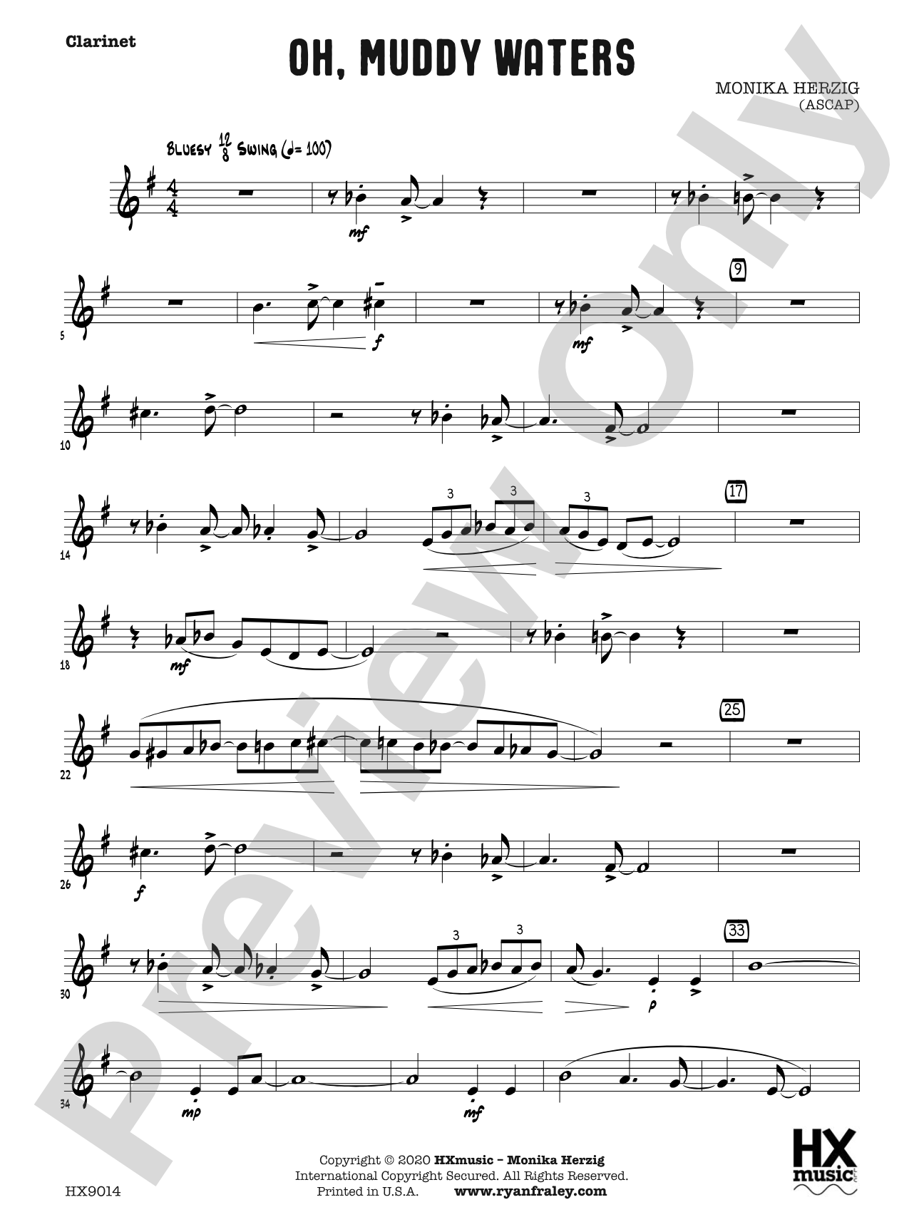 Oh, Muddy Waters: B-flat Clarinet