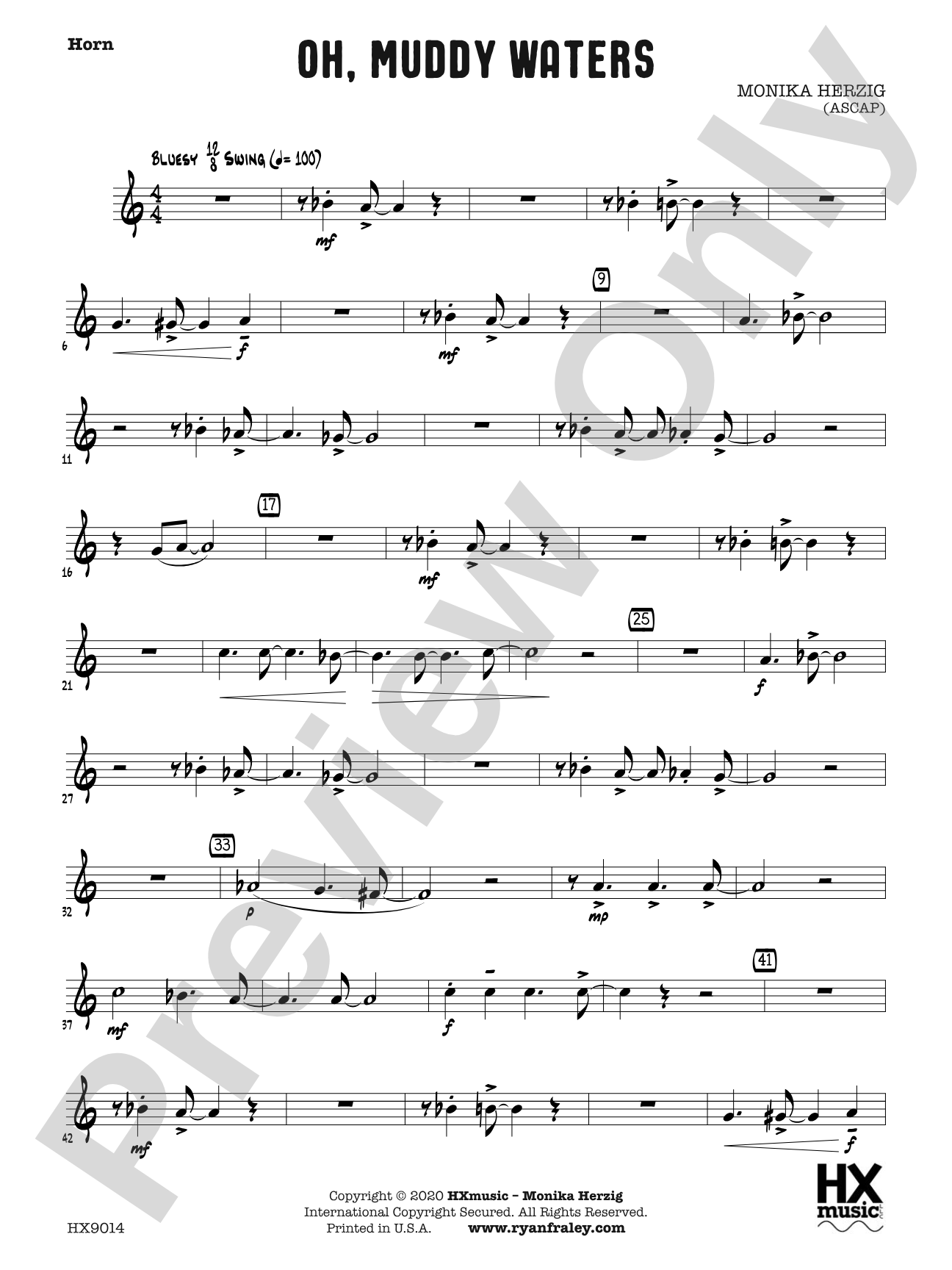 Oh, Muddy Waters: F Horn