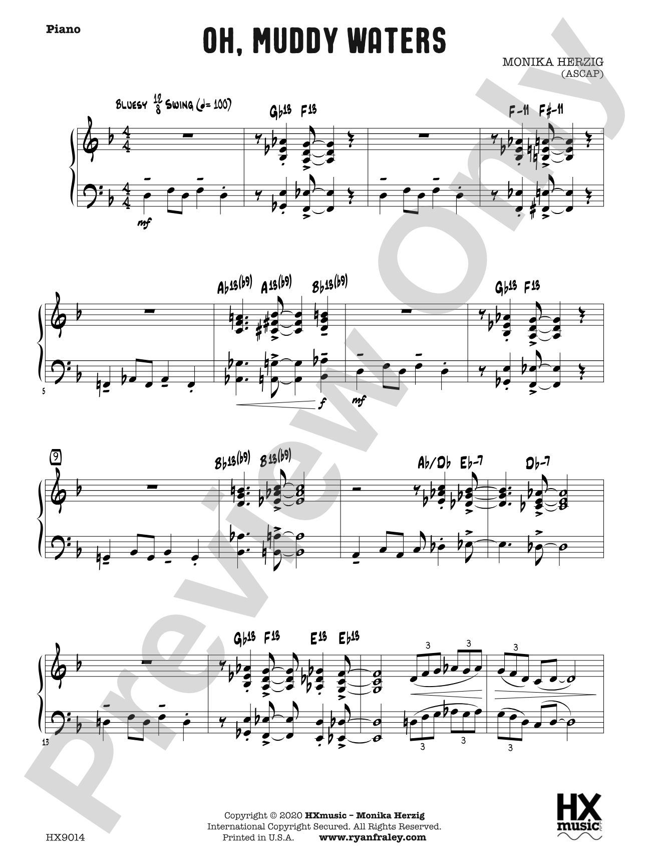 Oh, Muddy Waters: Piano