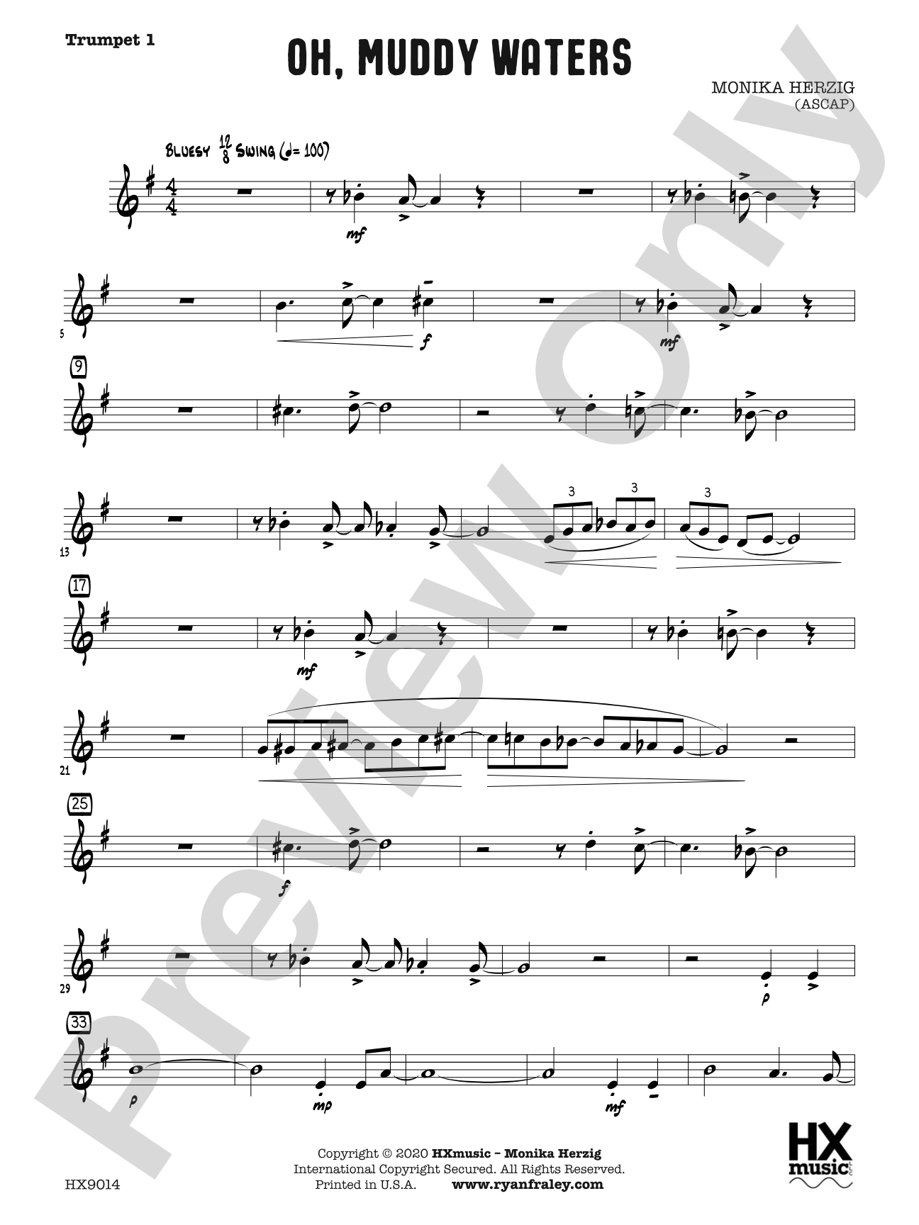 Oh, Muddy Waters: B-flat Trumpet 1