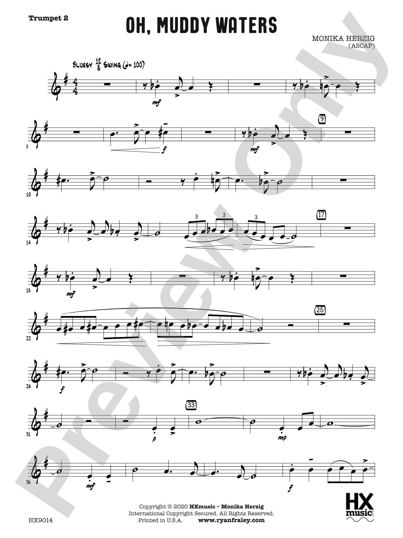 Oh, Muddy Waters: B-flat Trumpet 2