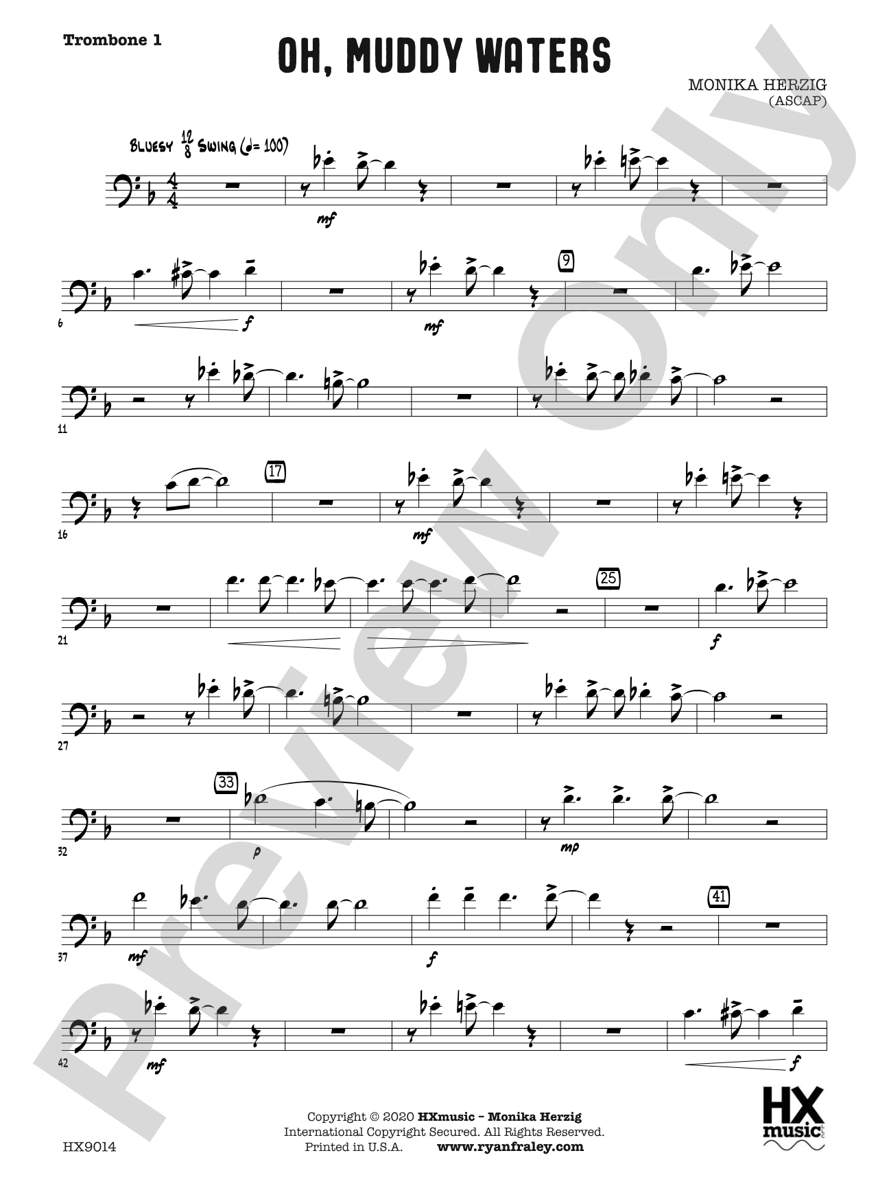 Oh, Muddy Waters: Trombone 1