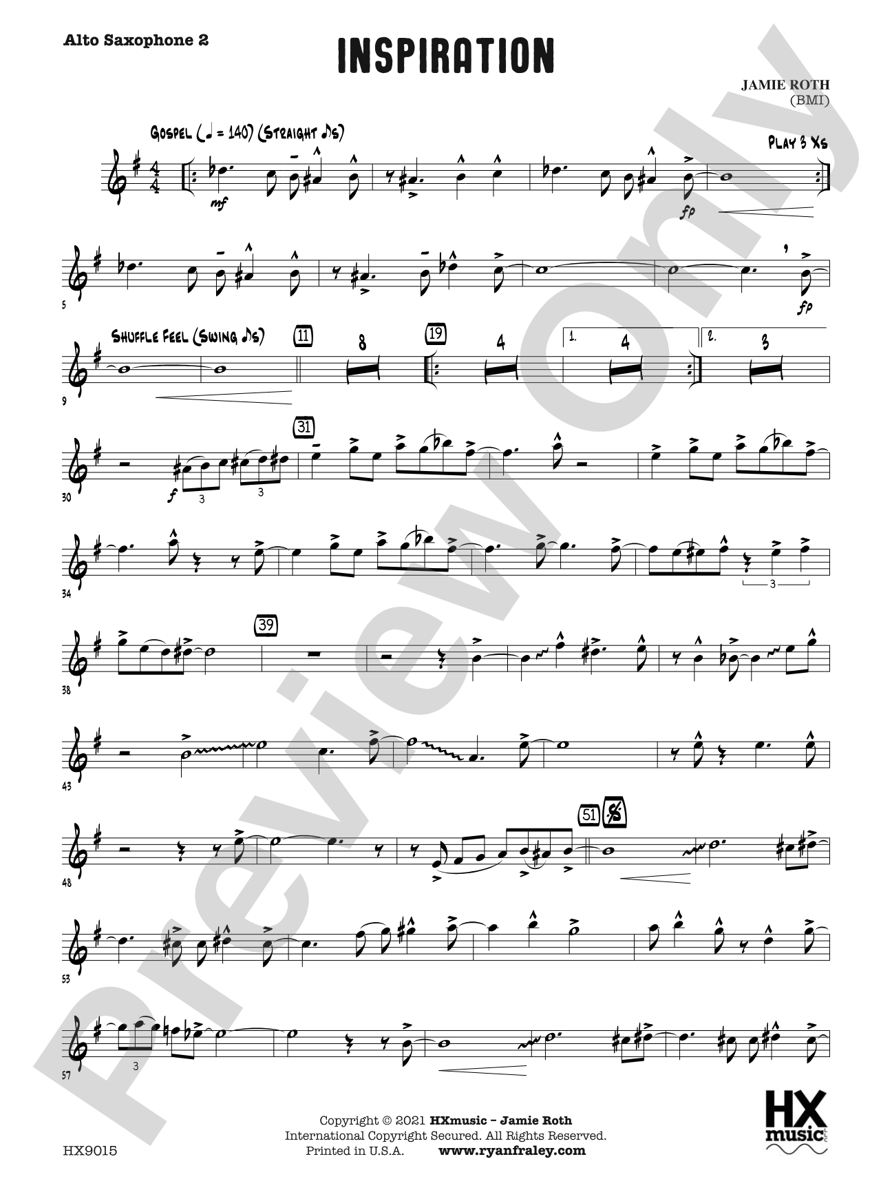 Inspiration: E-flat Alto Saxophone 2