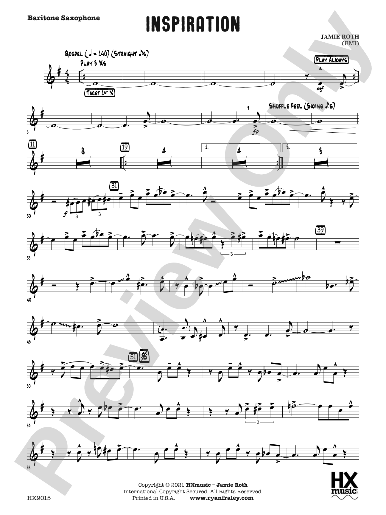 Inspiration: E-flat Baritone Saxophone