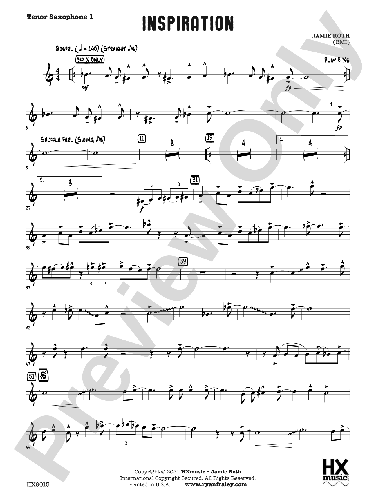 Inspiration: B-flat Tenor Saxophone 1