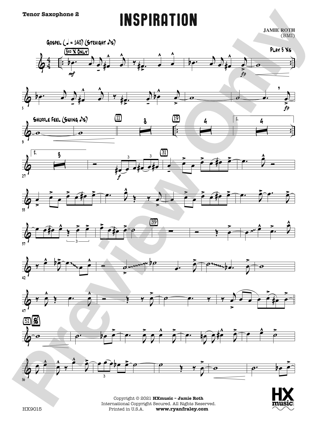 Inspiration: B-flat Tenor Saxophone 2