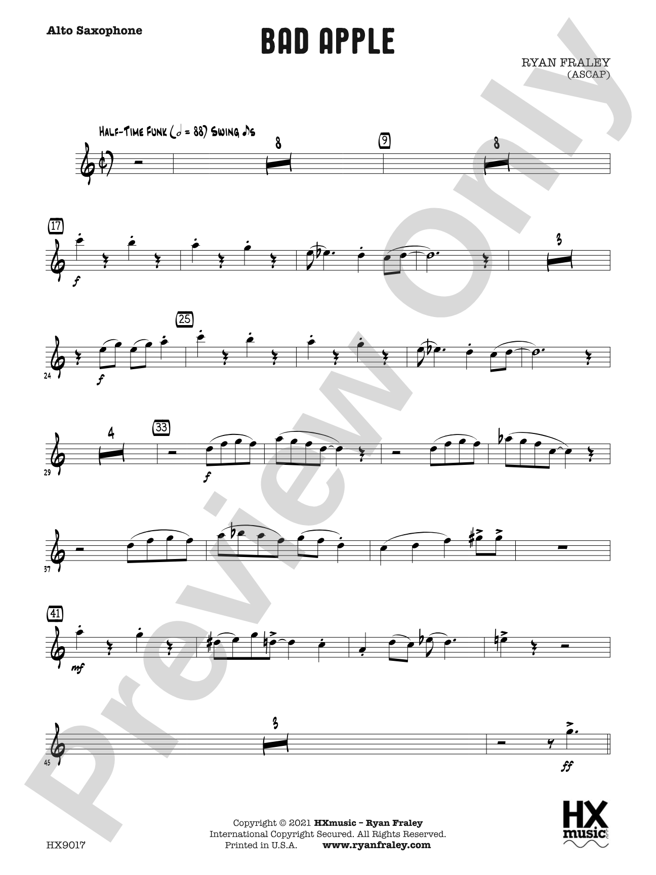 Bad Apple: E-flat Alto Saxophone