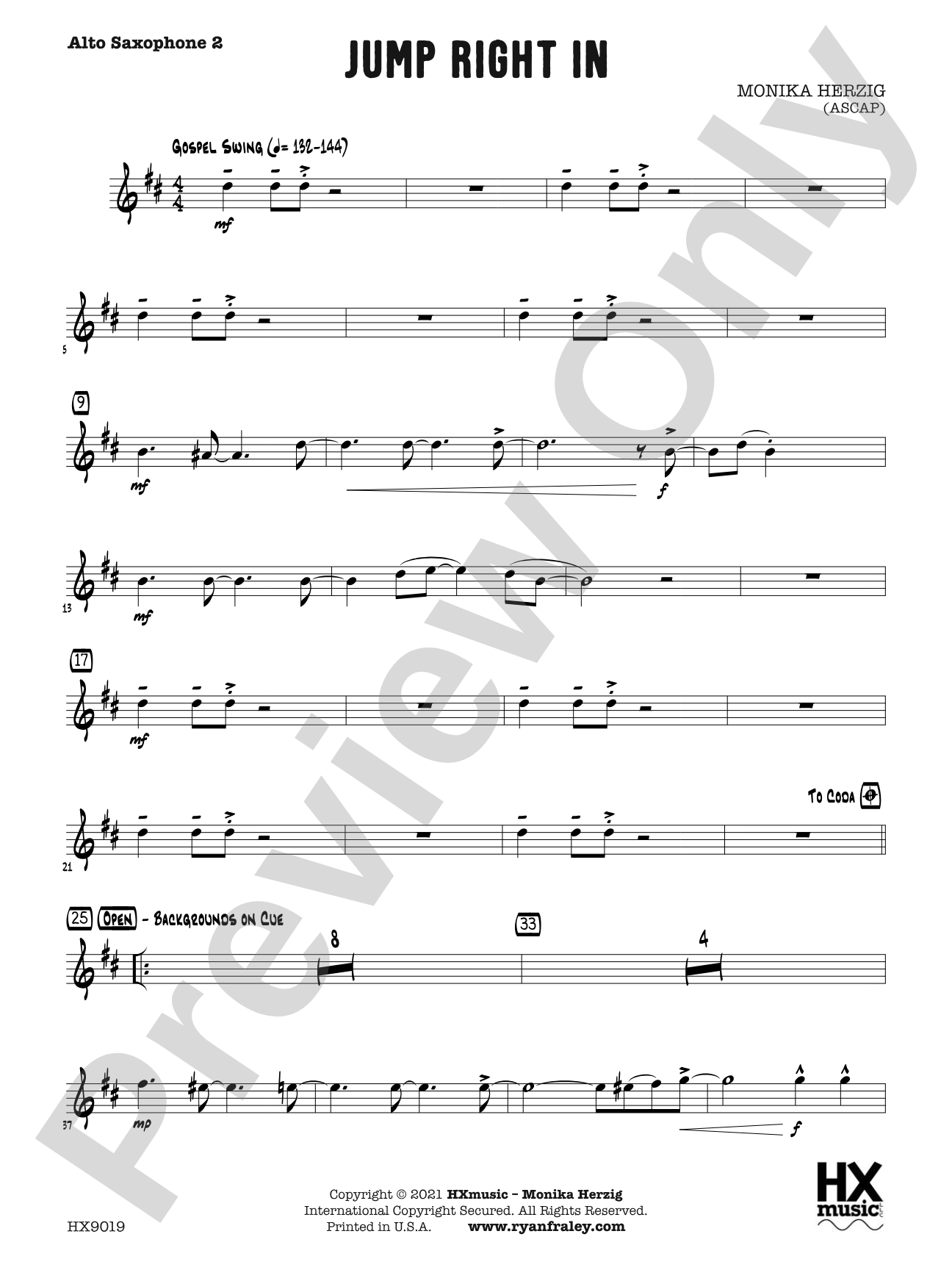 Jump Right In: E-flat Alto Saxophone 2