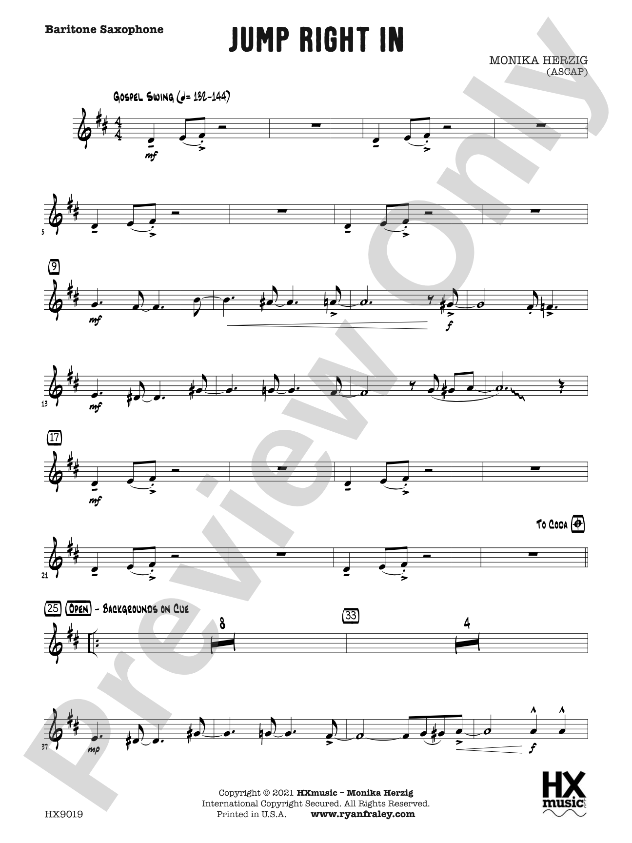 Jump Right In: E-flat Baritone Saxophone