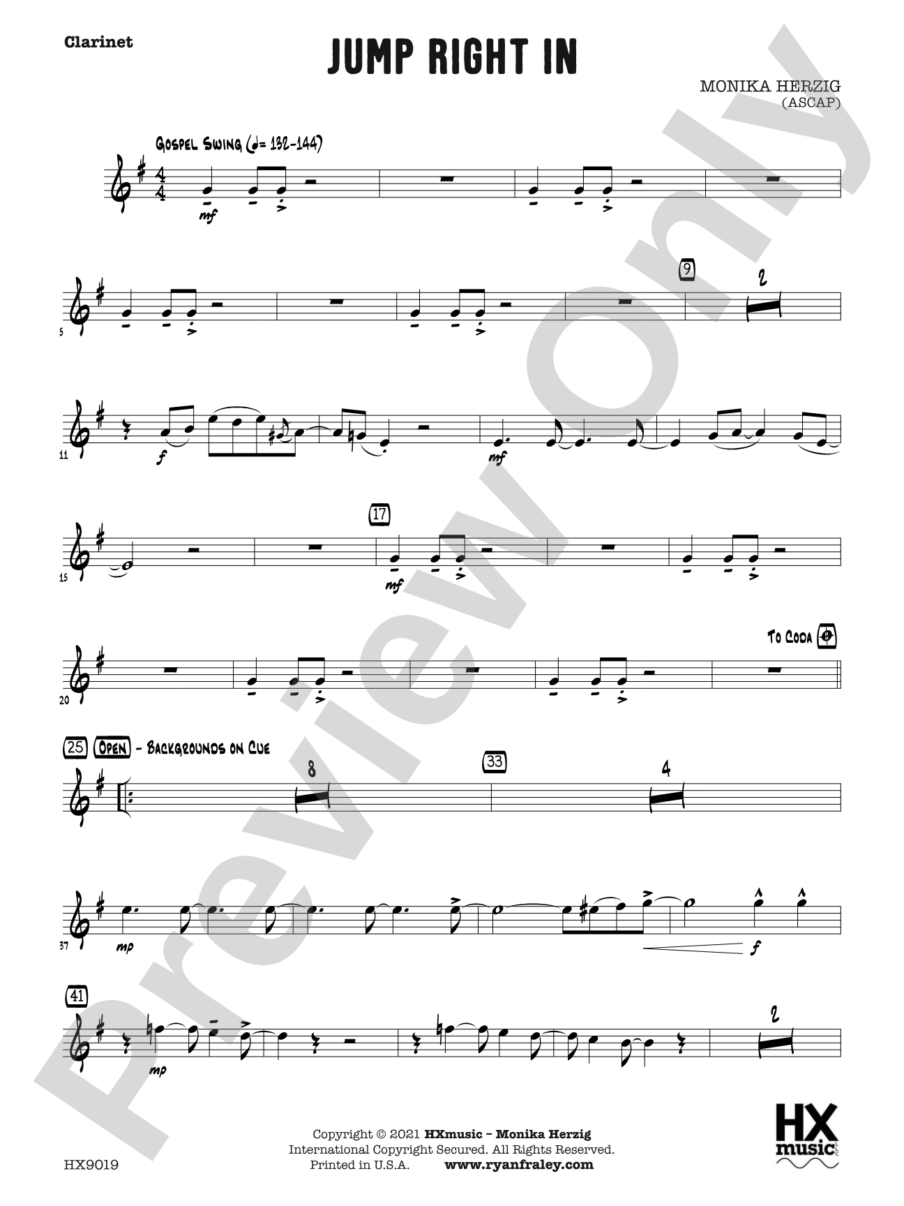 Jump Right In: B-flat Clarinet